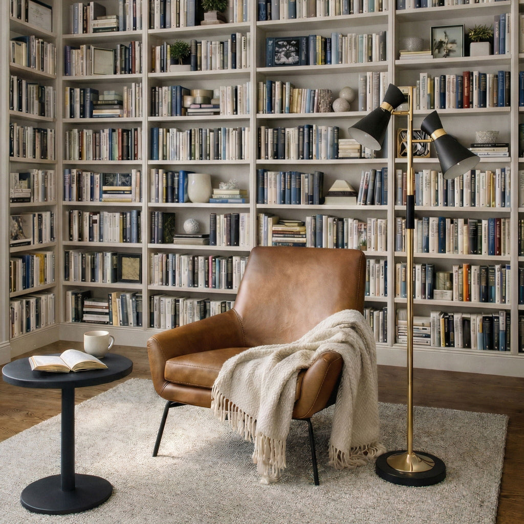 Axis Double Spotlight Floor Lamp | 4-Way Switch Dual Spotlight Floor Lamp