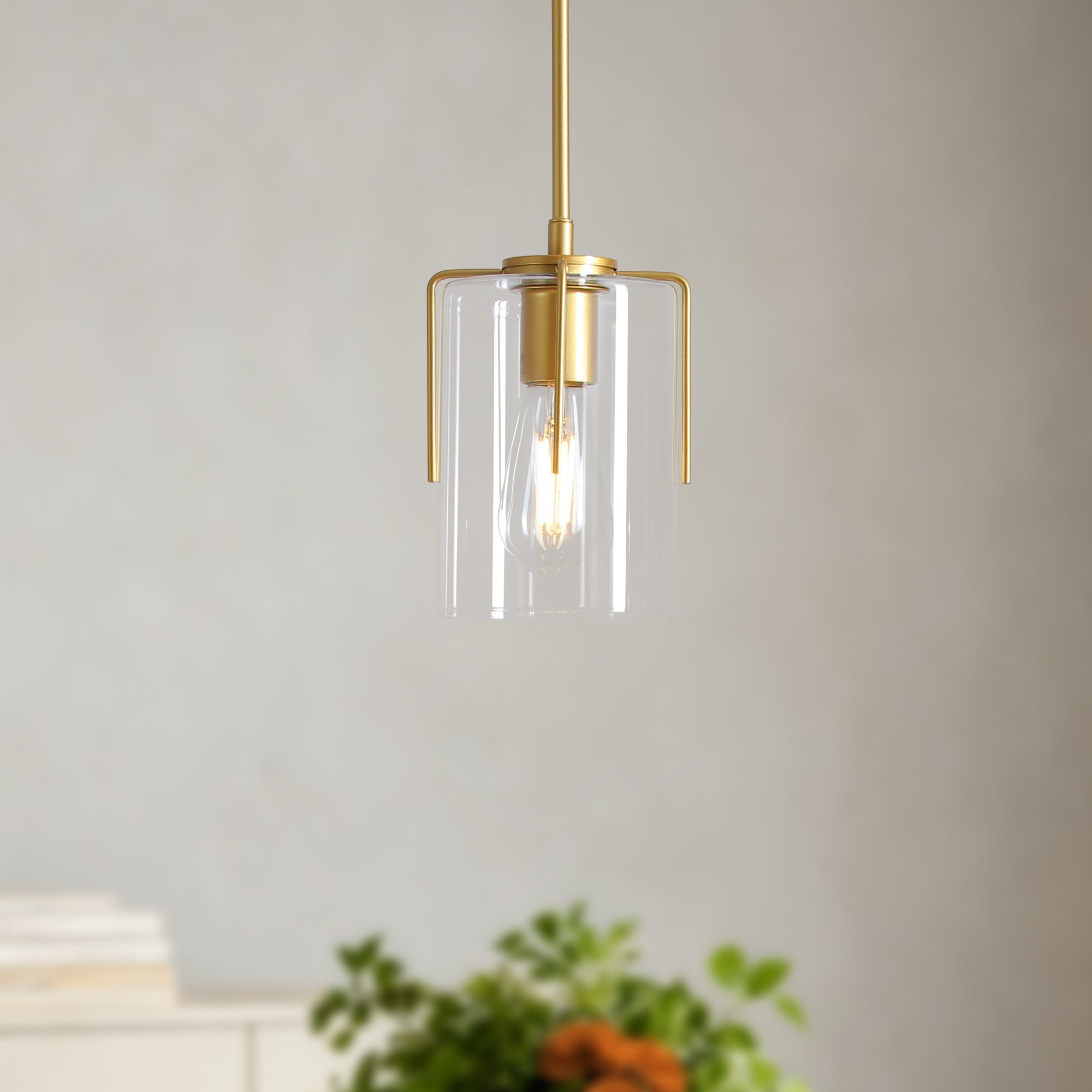 Farmhouse Gold Pendant Light