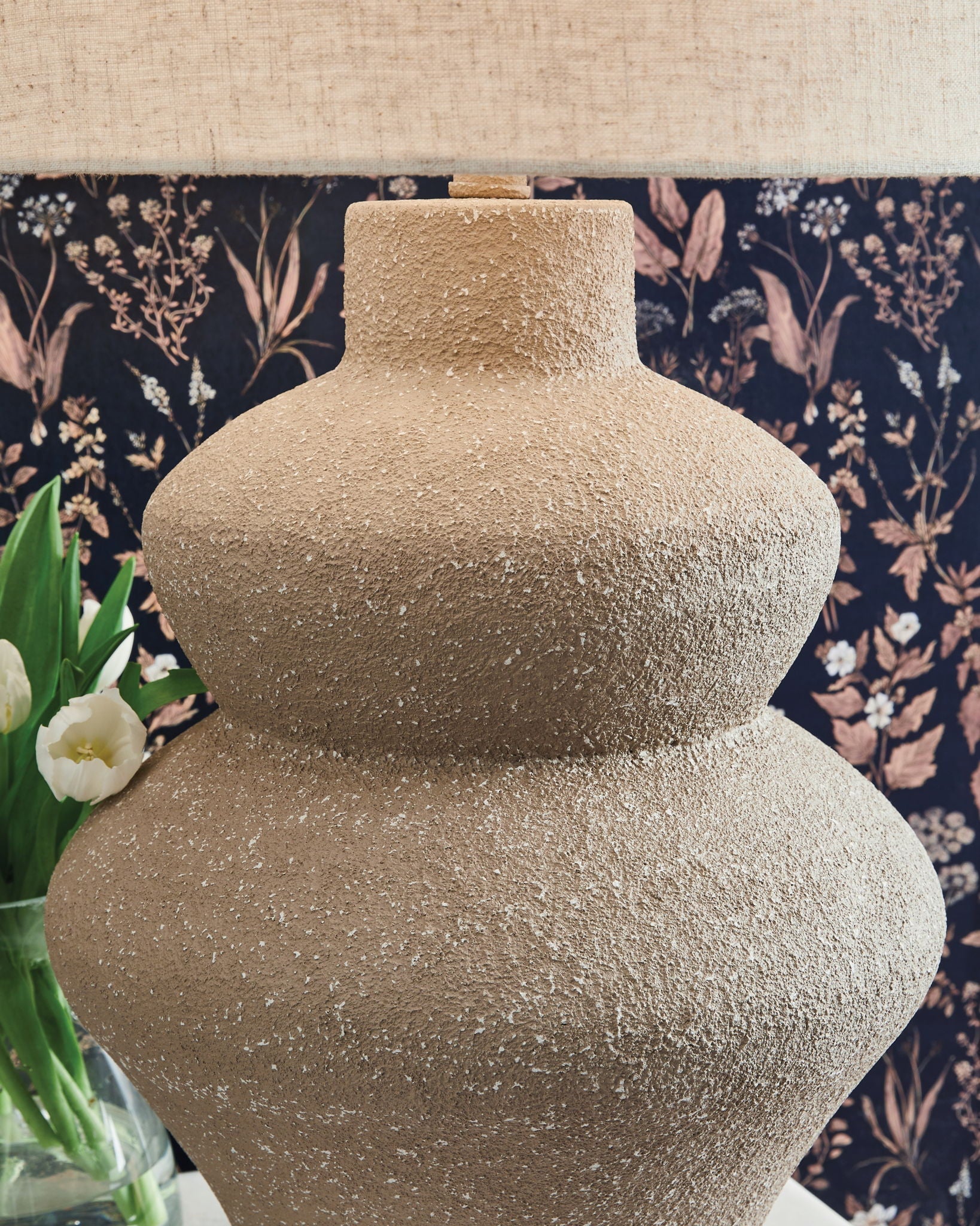 Jossleigh Metal Table Lamp | Earthy Textured Contemporary Table Lamp