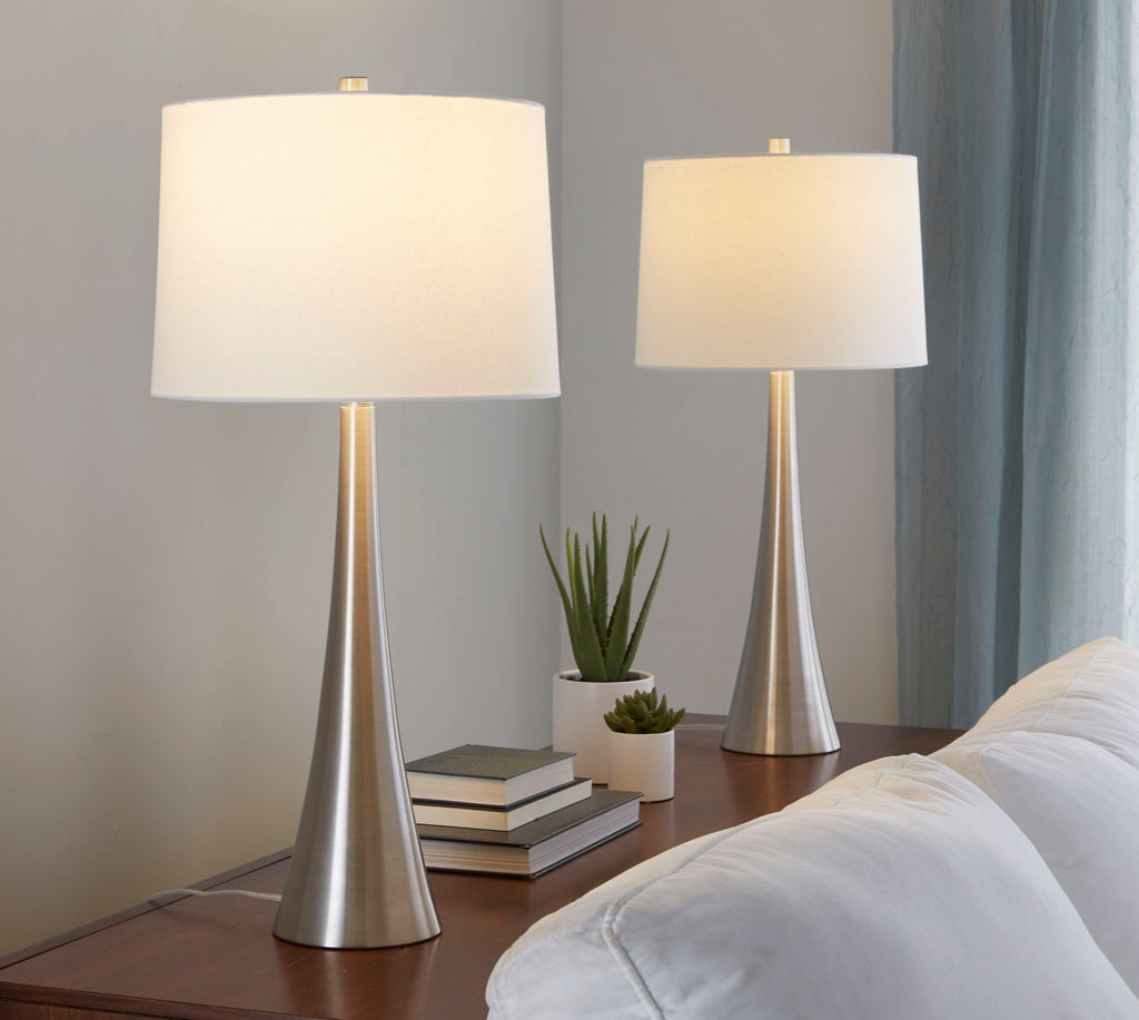 Diana Minimalist Table Lamp Set | Clean Lines Contemporary Table Lamp Set of 2