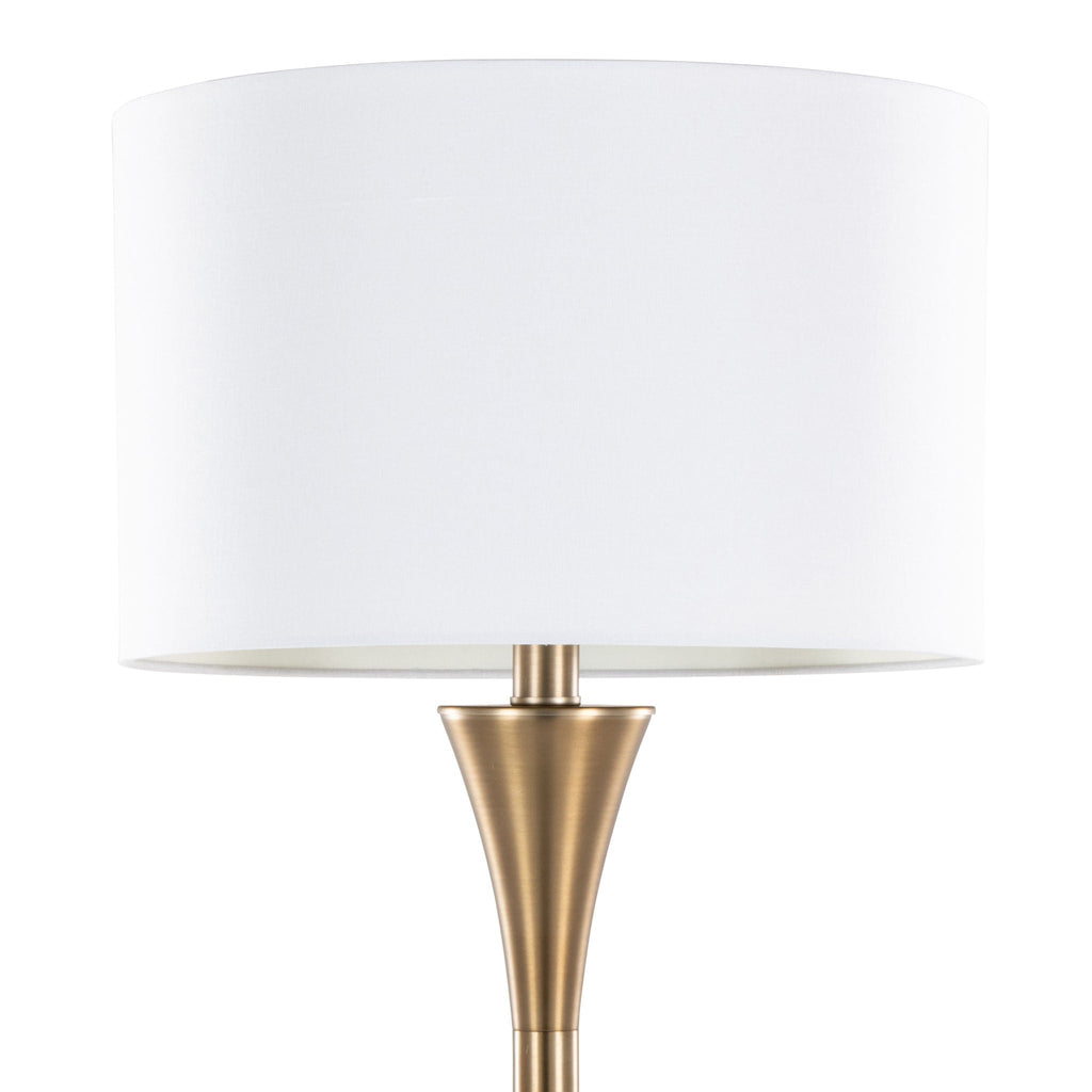 Lenuxe Hourglass Floor Lamp | Contemporary Curved Floor Lamp