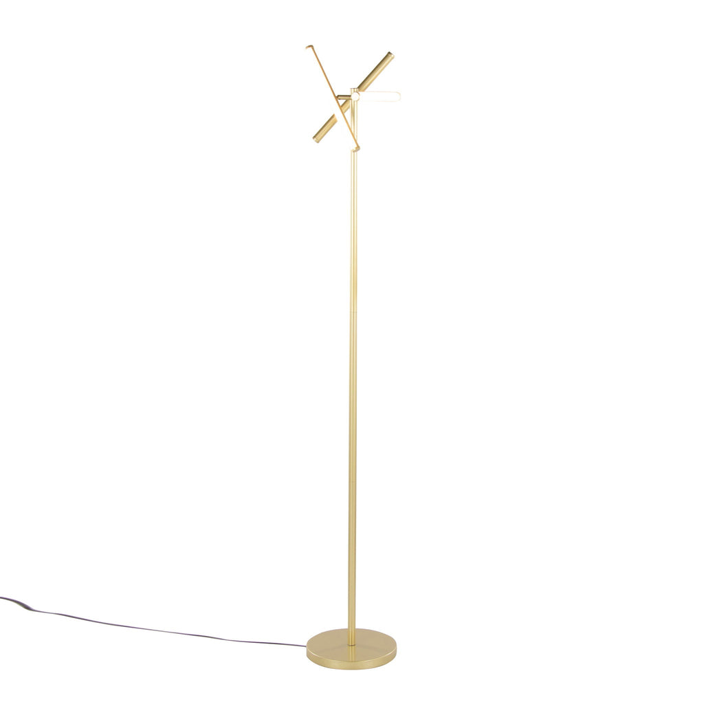 Icicle Swivel Floor Lamp | Adjustable Swivel Head Contemporary Floor Lamp