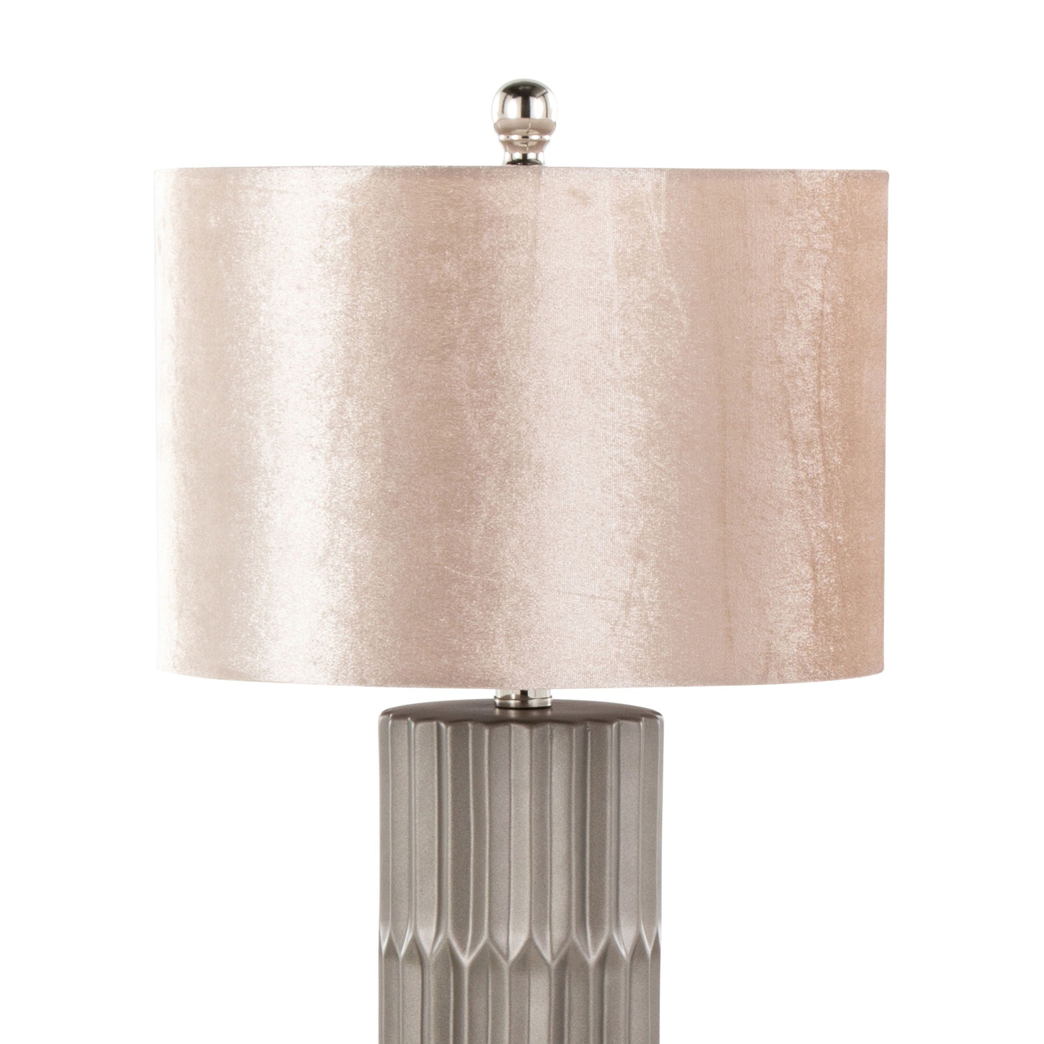Tania Metallic Ceramic Table Lamp | Contemporary Metallic Finish Table Lamp