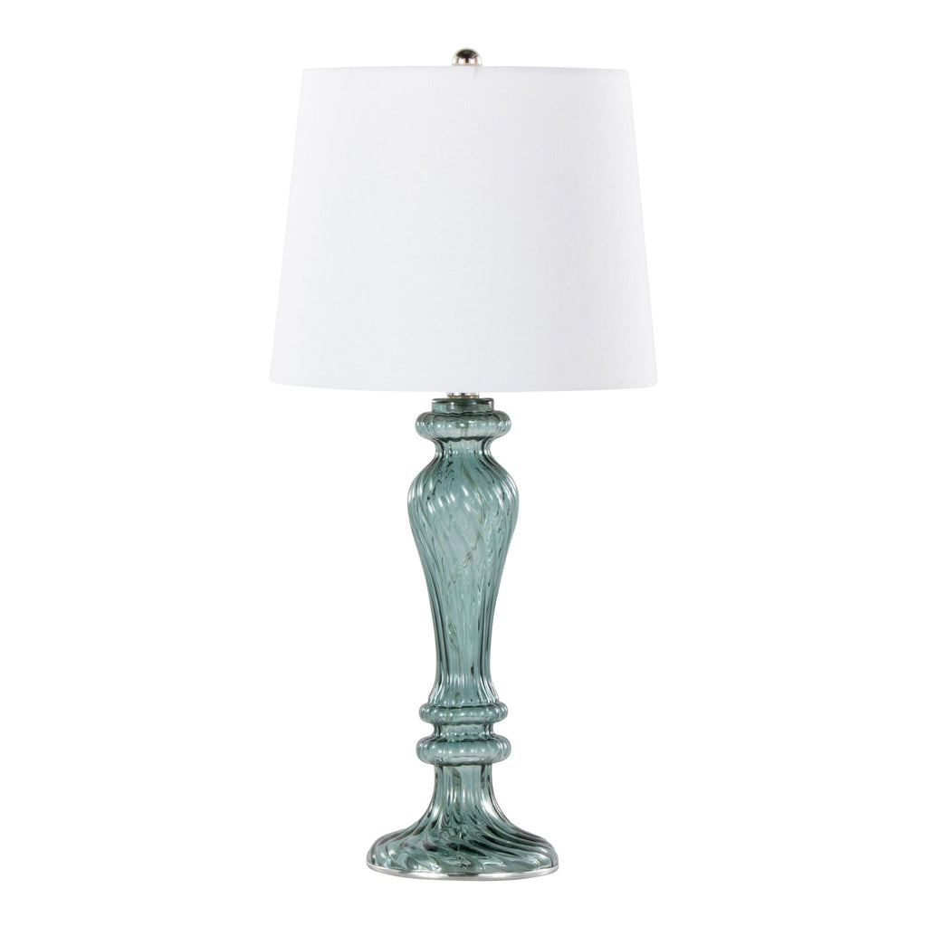 Windsor Fluted Glass Table Lamp Set | Fluted Glass Column Table Lamp Set of 2