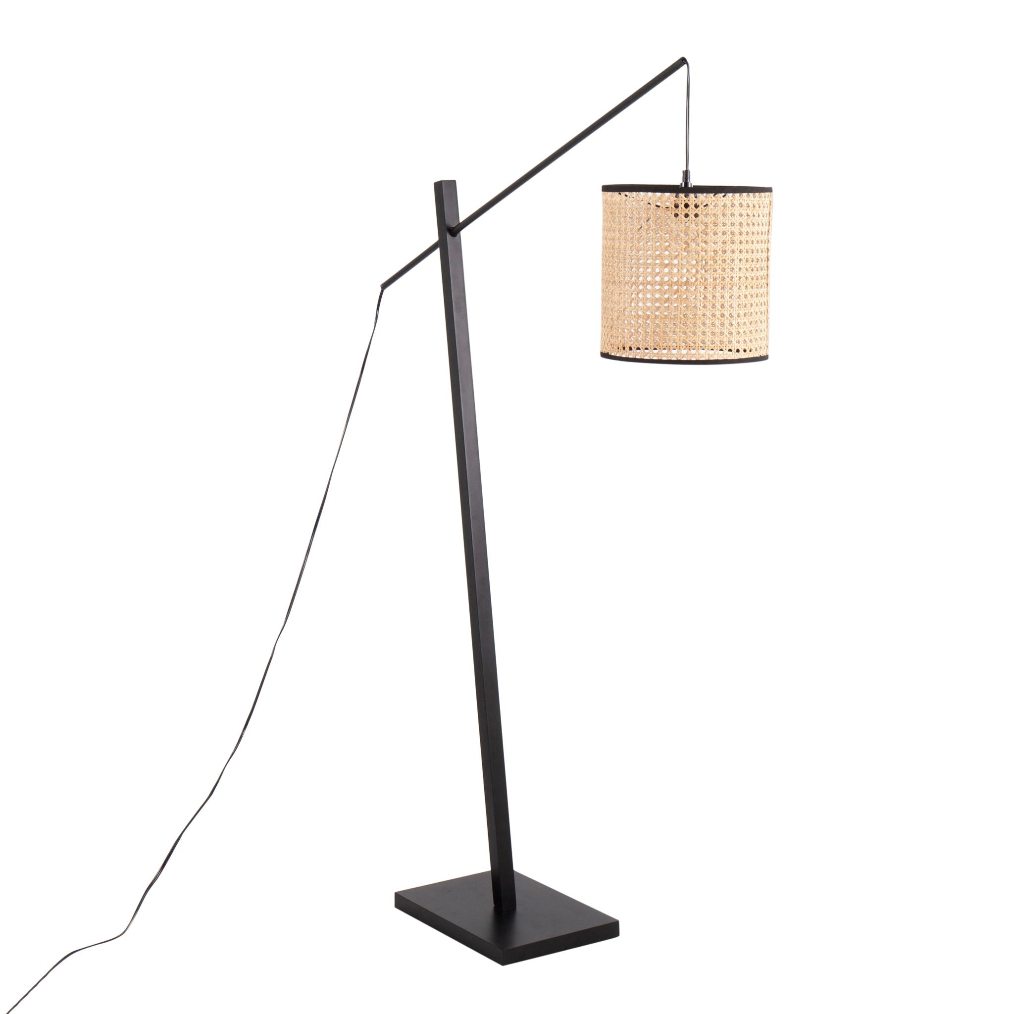 Arturo Wood Base Floor Lamp | Contemporary Wood & Metal Floor Lamp
