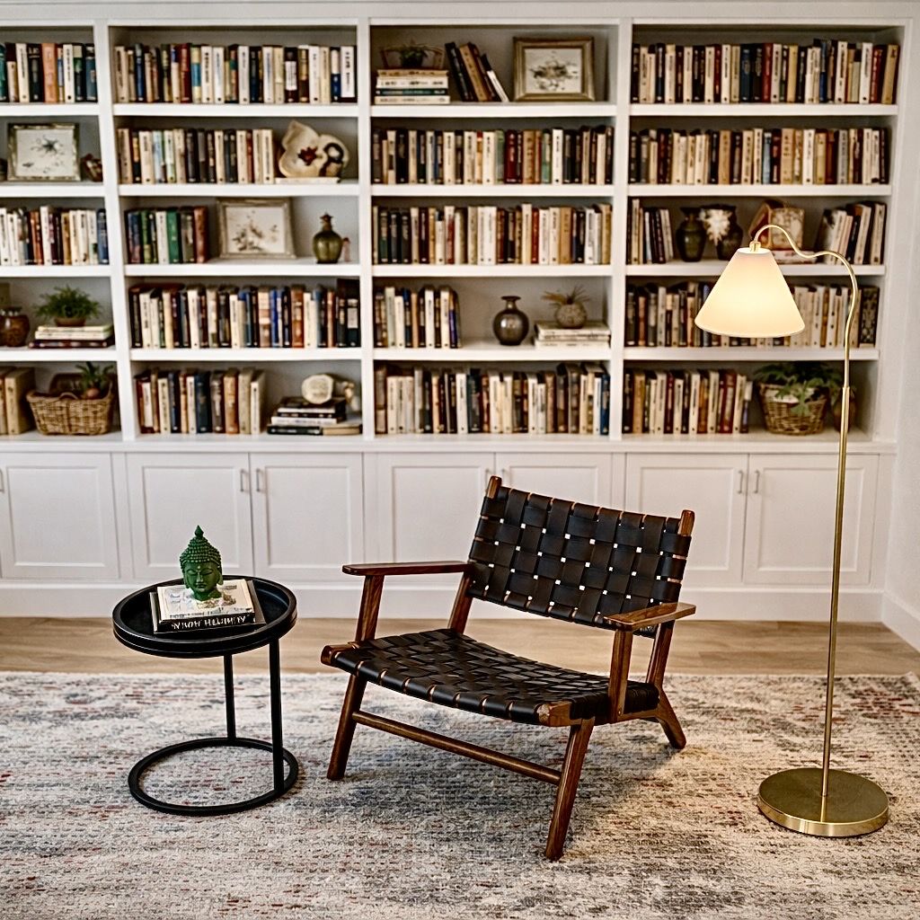 Majestic Ring Base Floor Lamp | Brass Ring Base Curved Floor Lamp