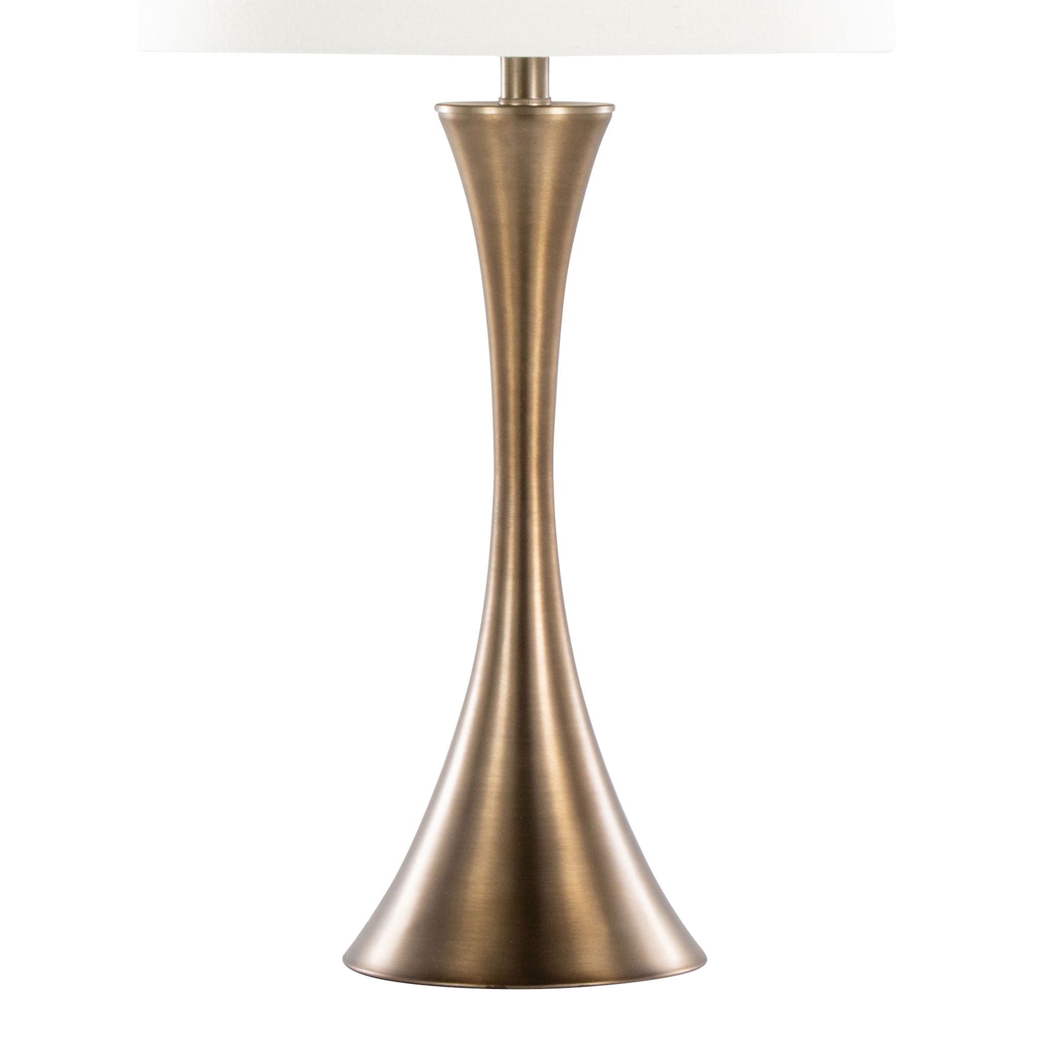 Lenuxe Elegant Table Lamp Set | Hourglass Table Lamp Set of 2