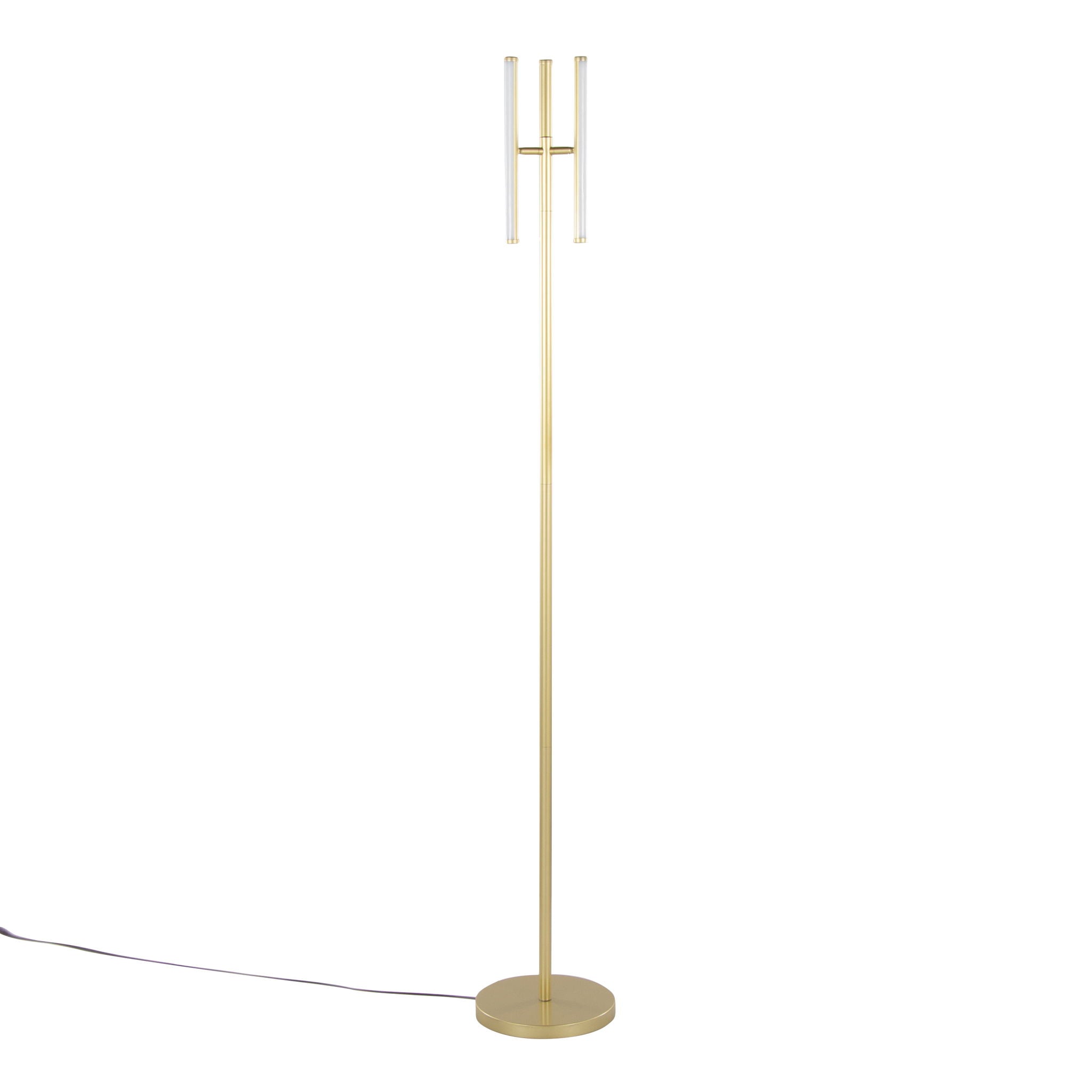 Icicle Swivel Floor Lamp | Adjustable Swivel Head Contemporary Floor Lamp