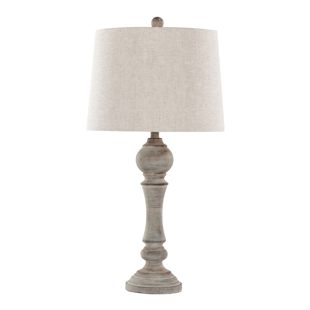Winston Farmhouse Table Lamp Set | Spindle Body & Woven Shade Table Lamp Set of 2