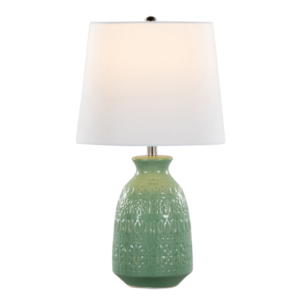 Claudia Vase Table Lamp Set | Textured Ceramic Table Lamp Set of 2
