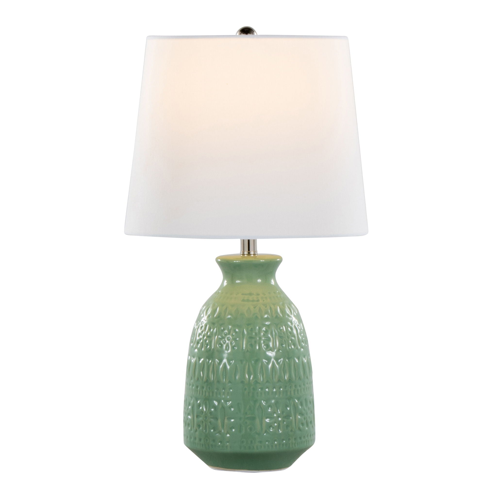 Claudia Vase Table Lamp Set | Textured Ceramic Table Lamp Set of 2