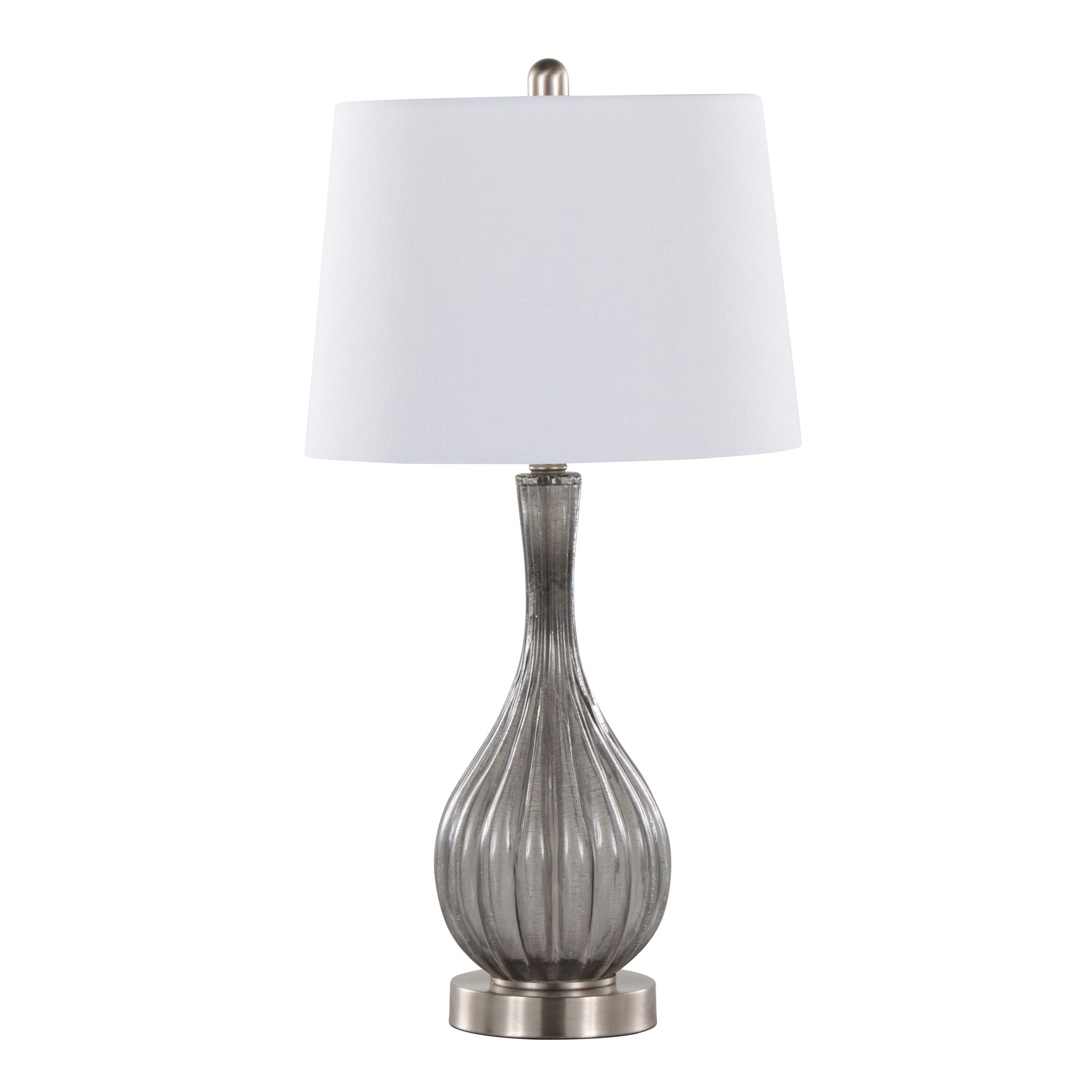 Jenny Crackle Glass Table Lamp Set | Contemporary Glass Table Lamp Set of 2