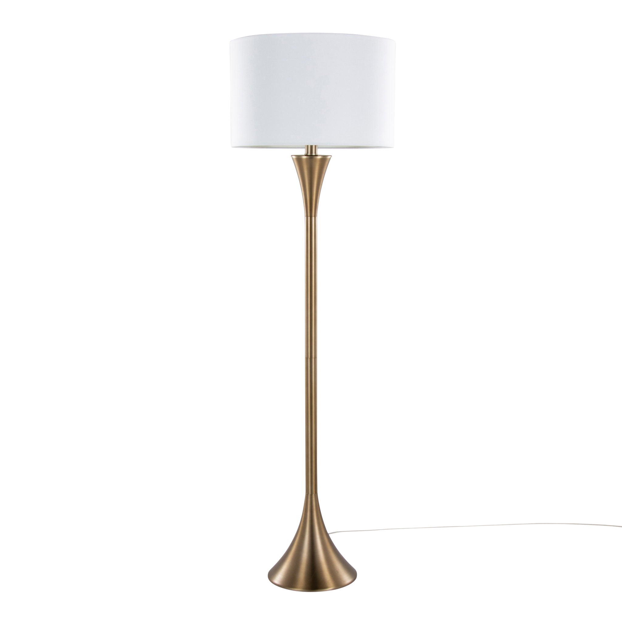 Lenuxe Hourglass Floor Lamp | Contemporary Curved Floor Lamp