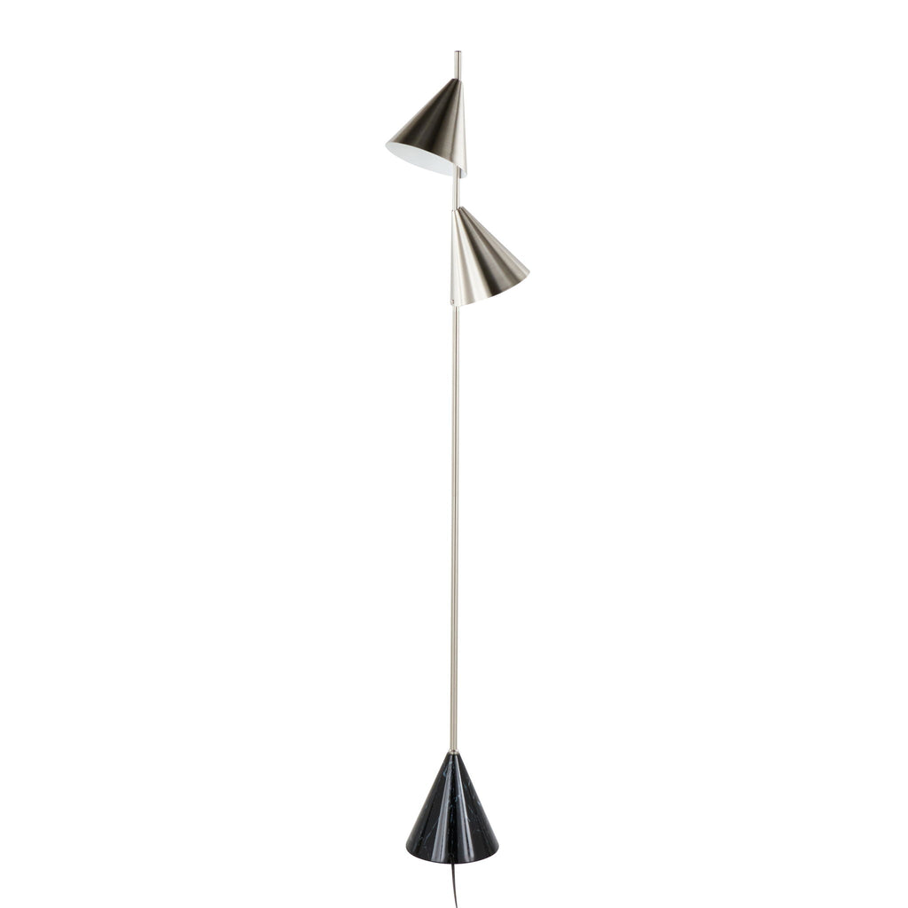 Cone Floor Lamp | Geometric Flared Base Contemporary Floor Lamp