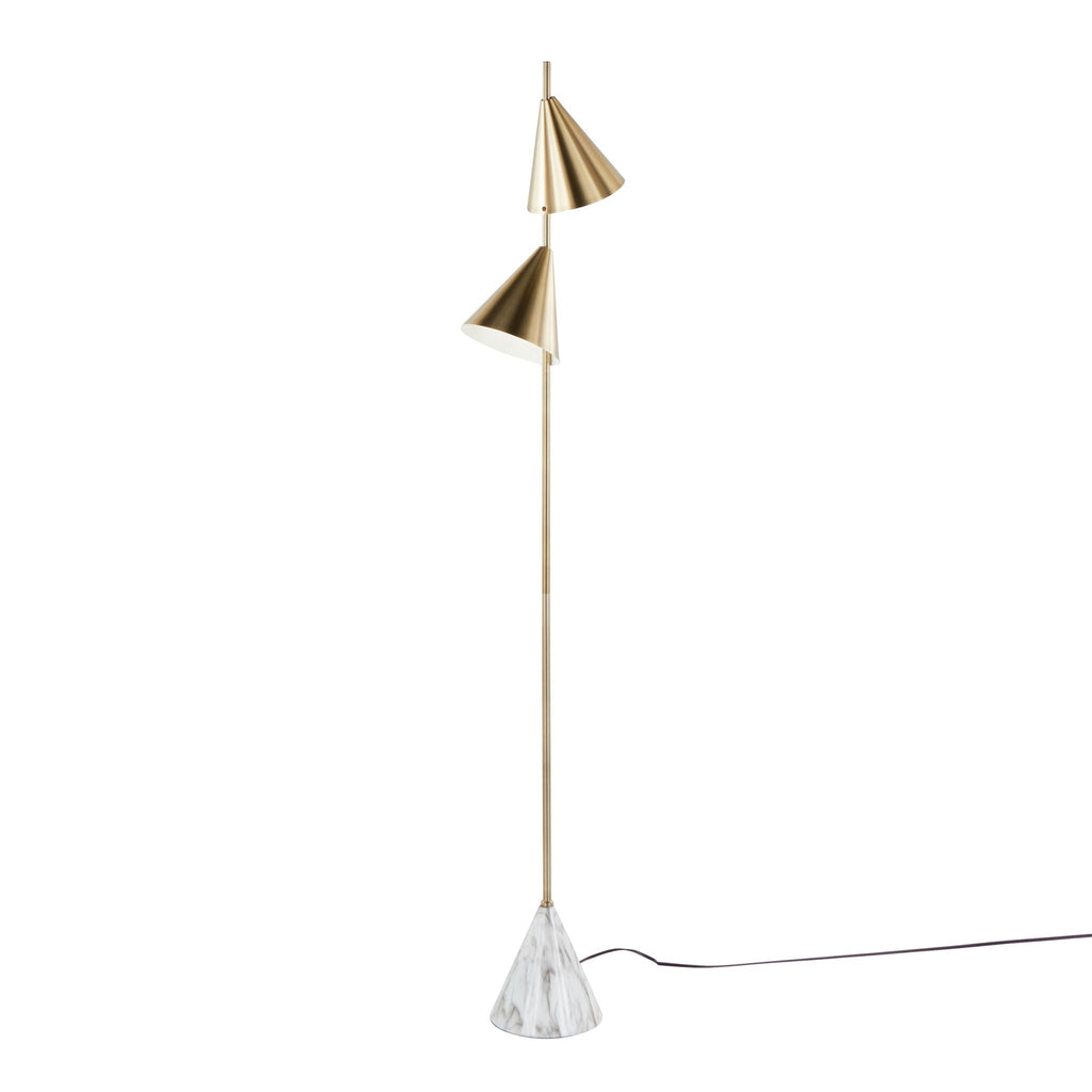 Cone Floor Lamp | Geometric Flared Base Contemporary Floor Lamp