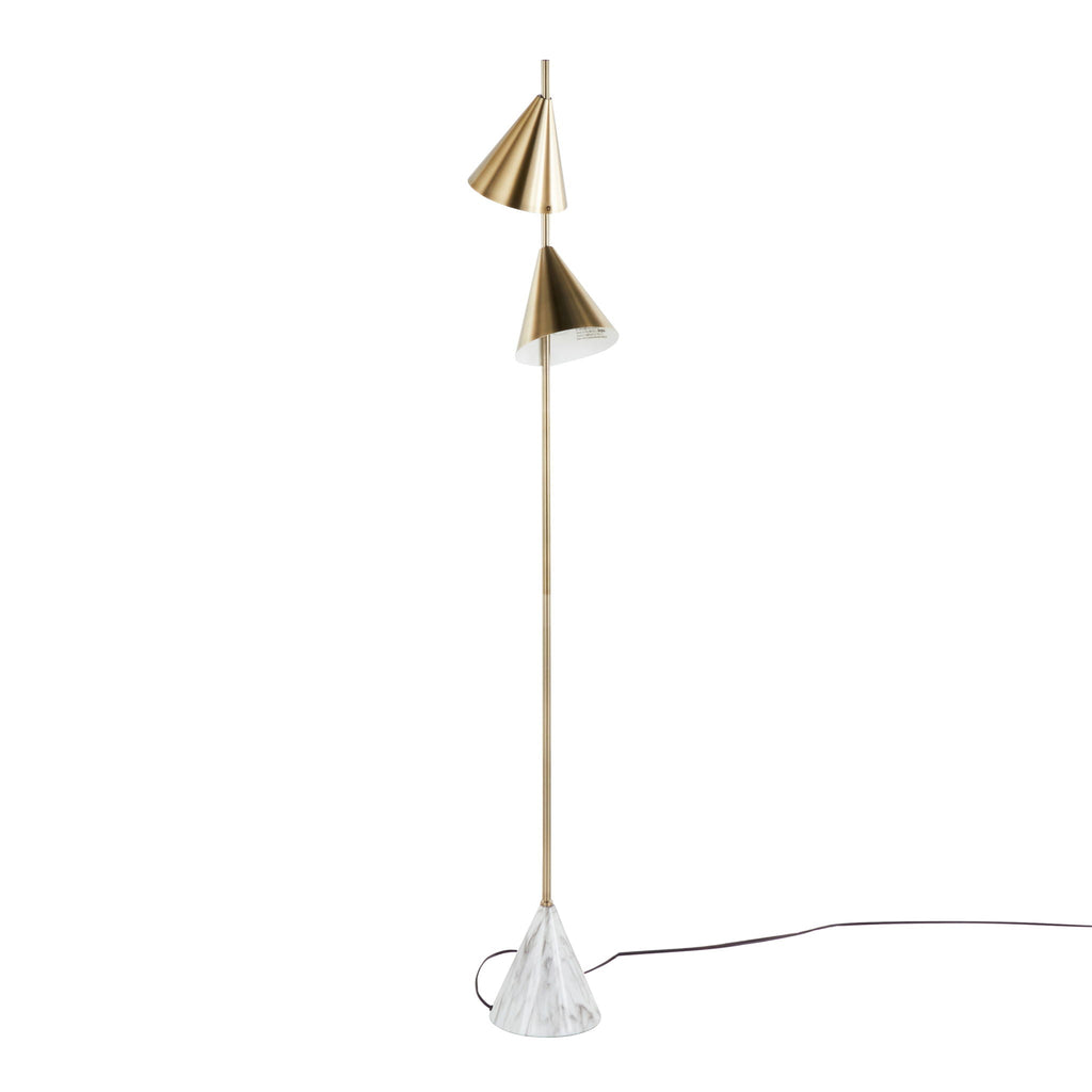 Cone Floor Lamp | Geometric Flared Base Contemporary Floor Lamp