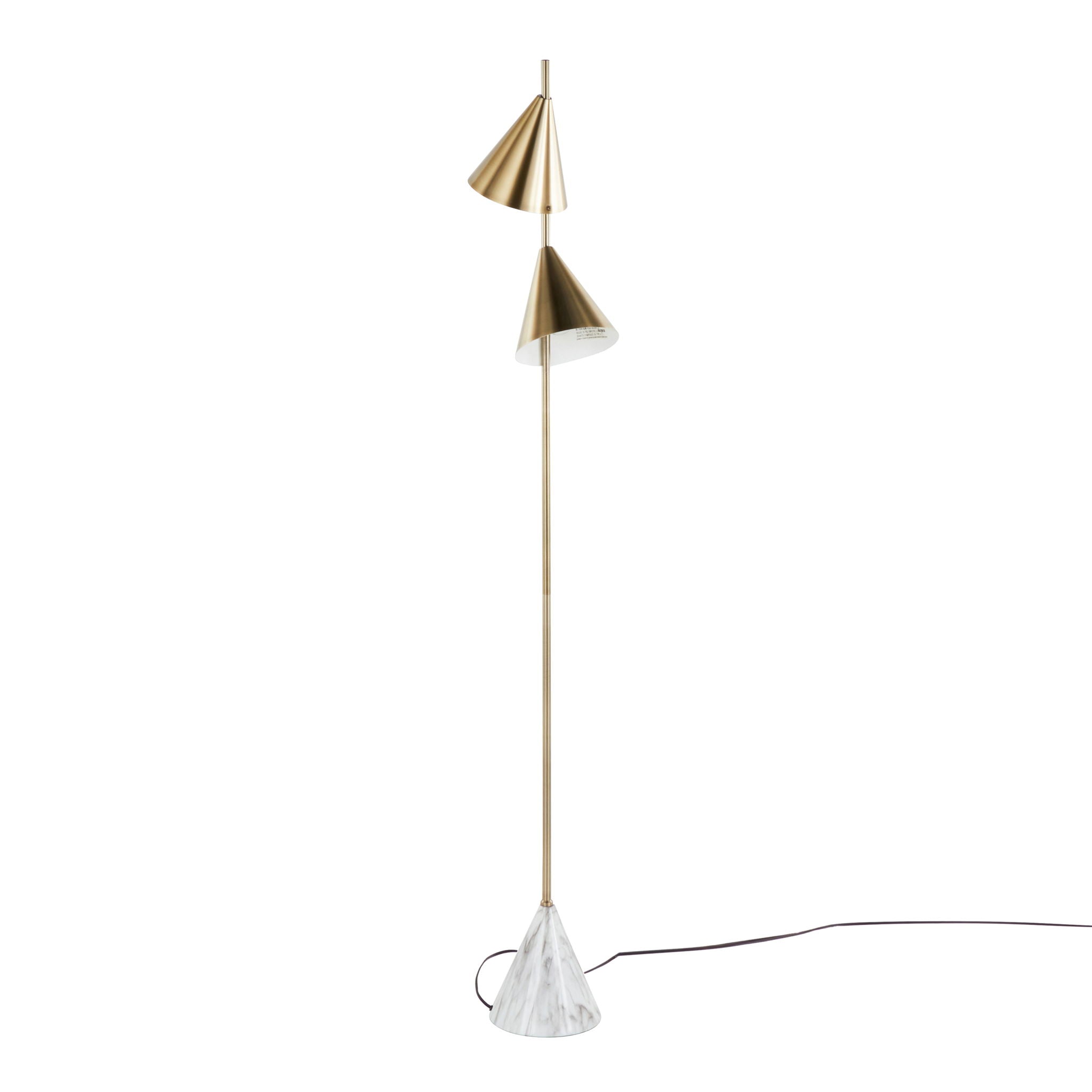 Cone Floor Lamp | Geometric Flared Base Contemporary Floor Lamp
