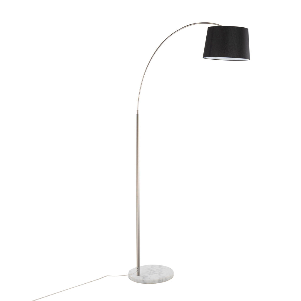 March Arc Floor Lamp | Dramatic Metal Arc Contemporary Floor Lamp