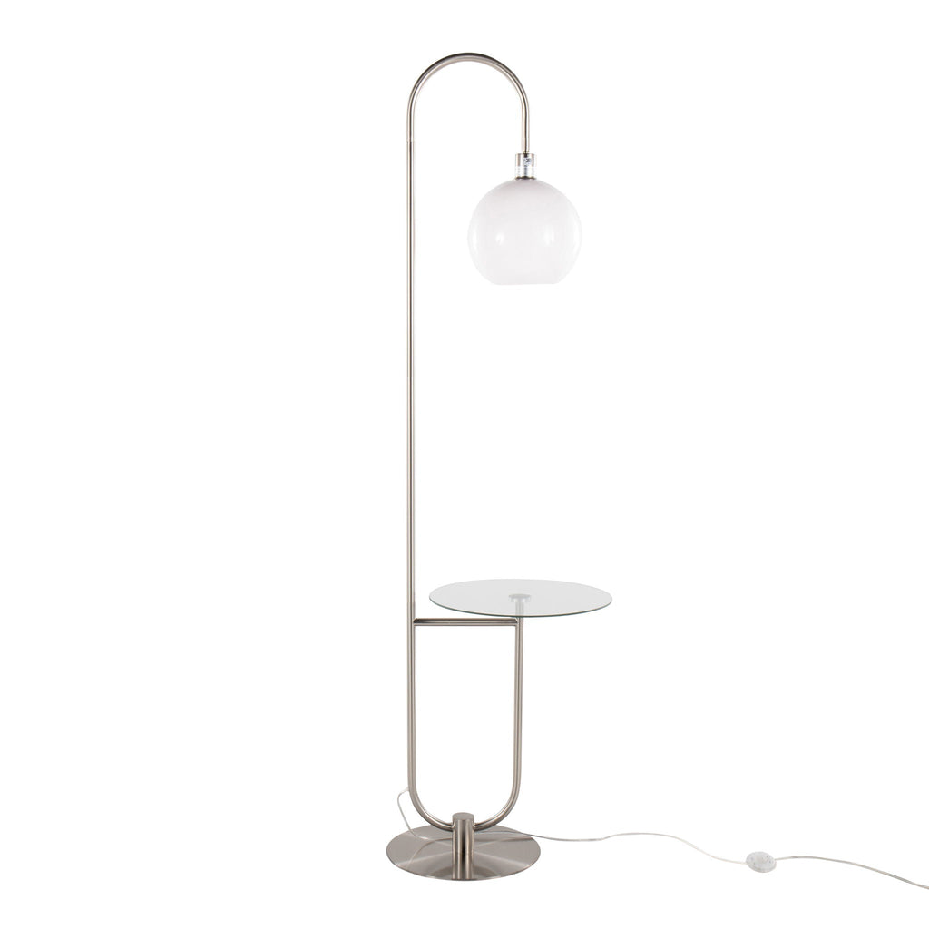 Trombone Sconce Floor Lamp | Contemporary Glam Round Sconce Floor Lamp