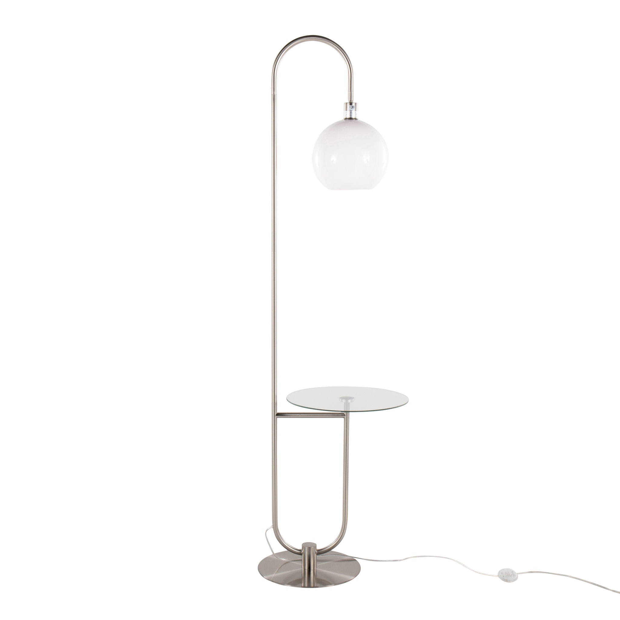 Trombone Sconce Floor Lamp | Contemporary Glam Round Sconce Floor Lamp