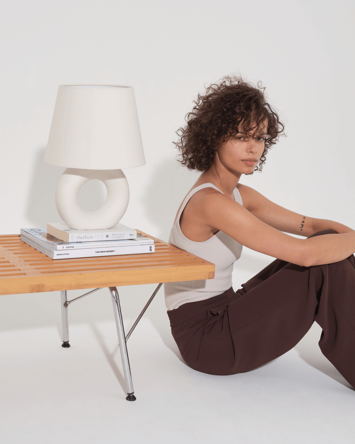Chloe Table Lamp | Ceramic Donut Base Table Lamp – Brightech