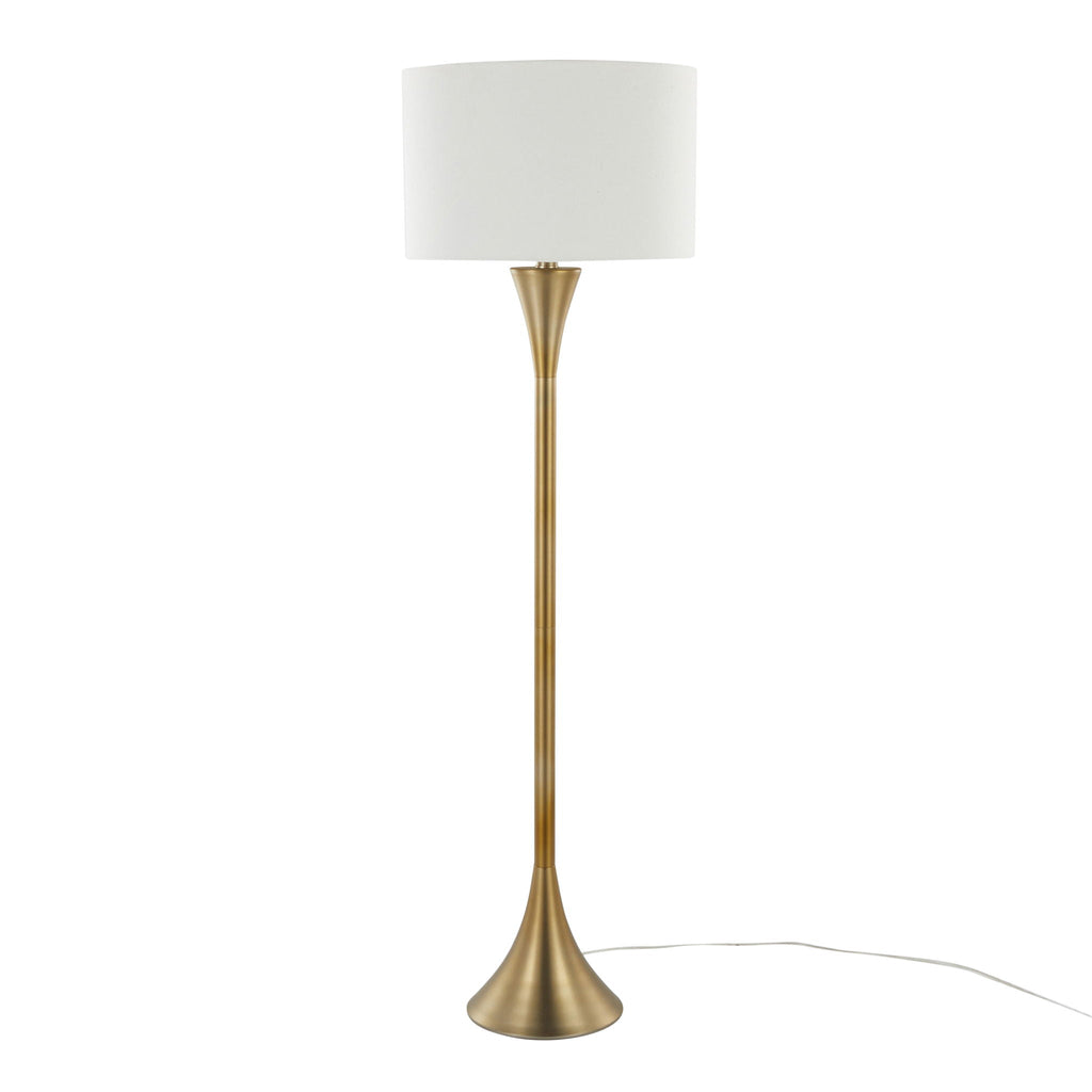 Lenuxe Hourglass Floor Lamp | Contemporary Curved Floor Lamp