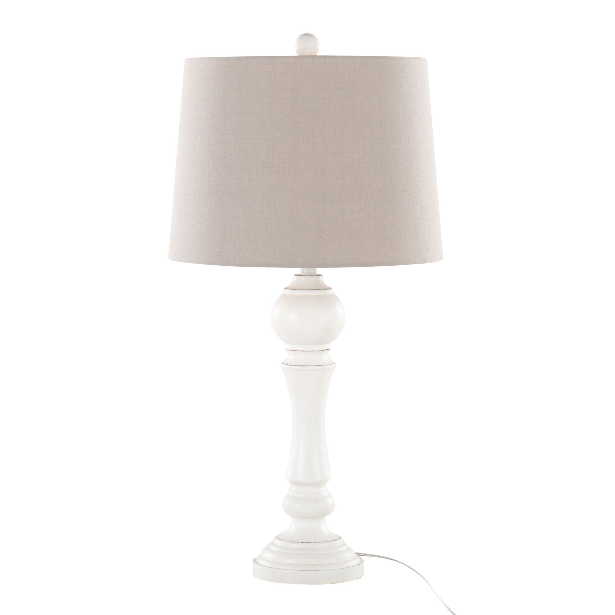 Winston Farmhouse Table Lamp Set | Spindle Body & Woven Shade Table Lamp Set of 2