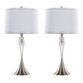 Ashland Crystal Table Lamp Set | Clear Crystal Hourglass Table Lamp Set of 2