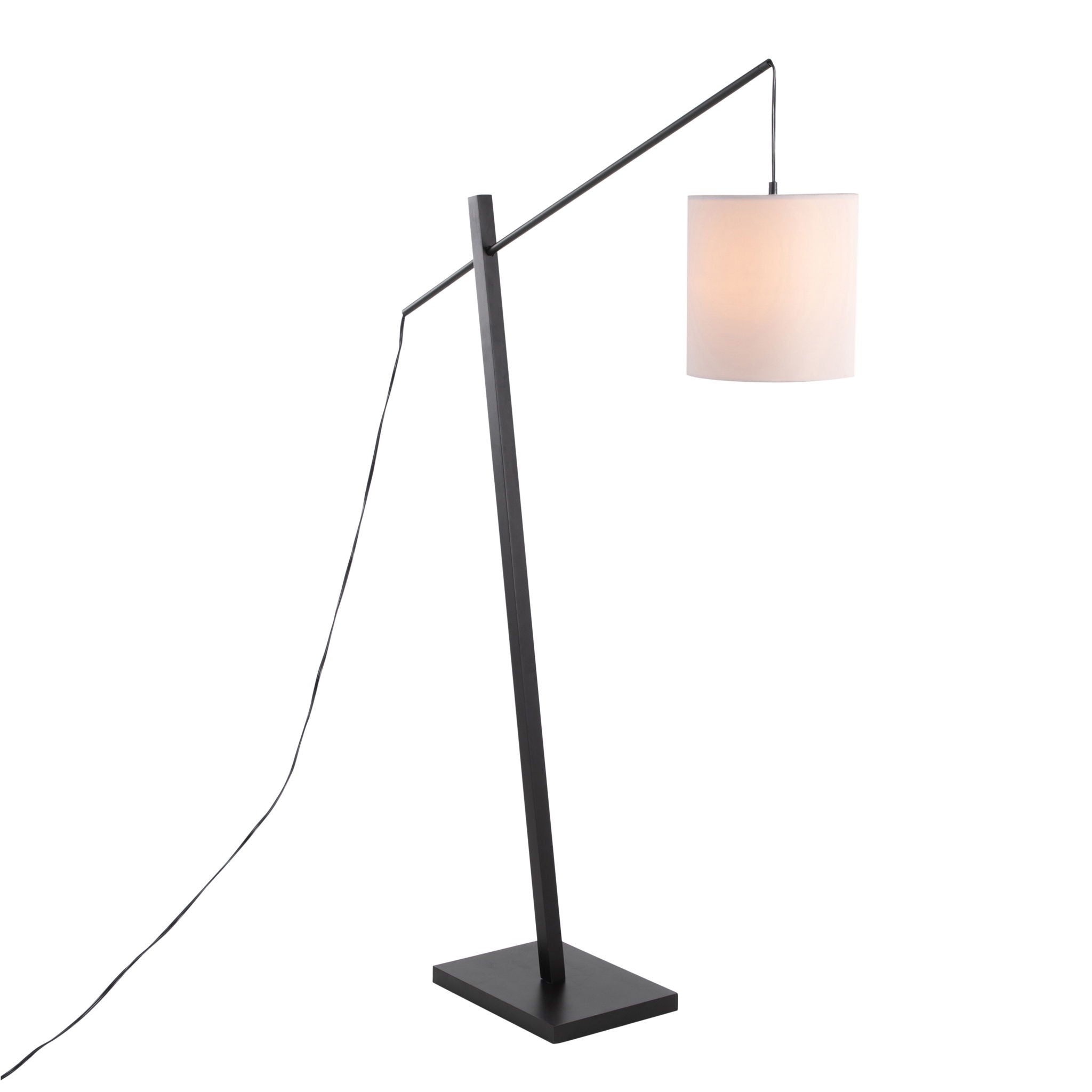 Arturo Wood Base Floor Lamp | Contemporary Wood & Metal Floor Lamp