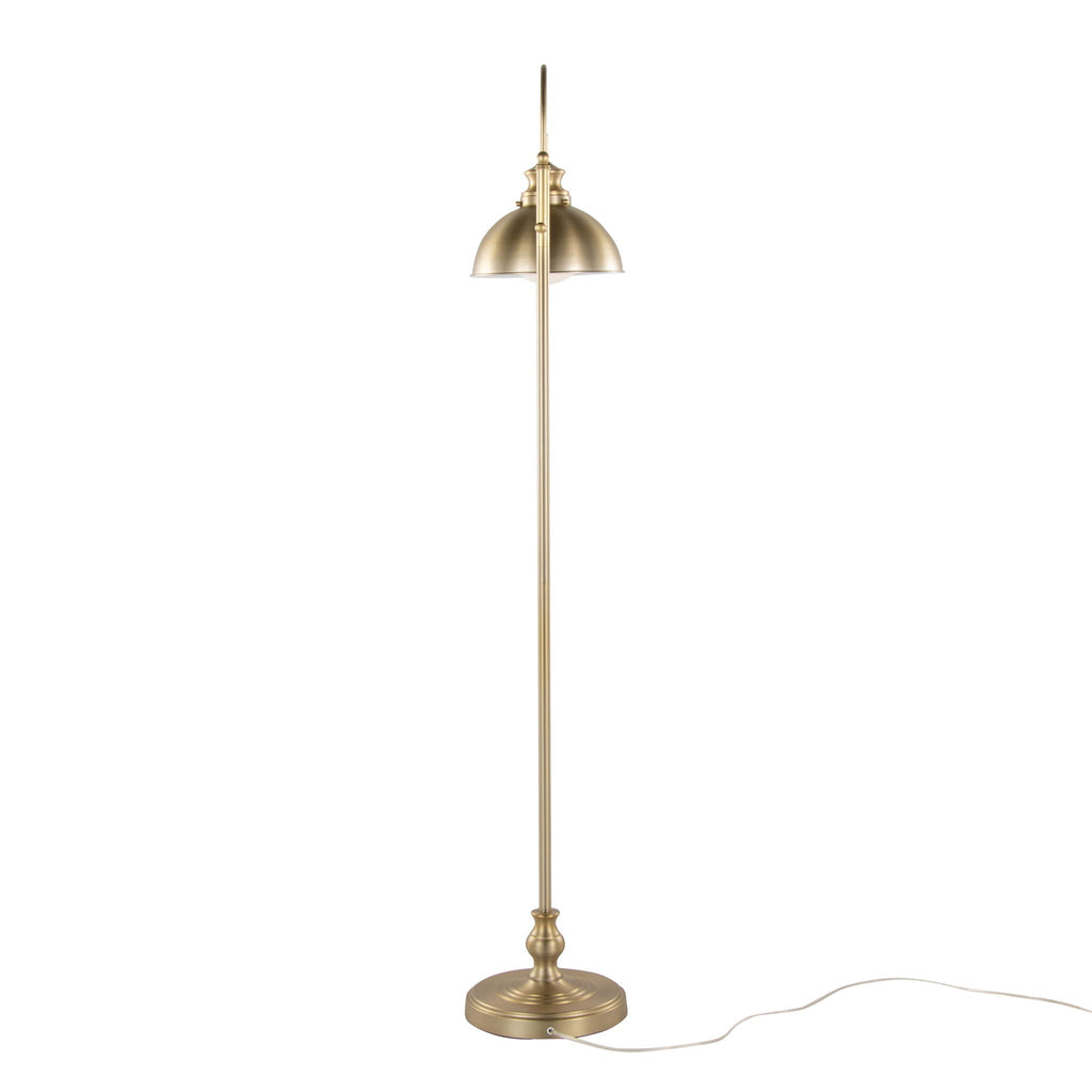 Emery Arc Floor Lamp | Arched Dome Shade Contemporary Floor Lamp
