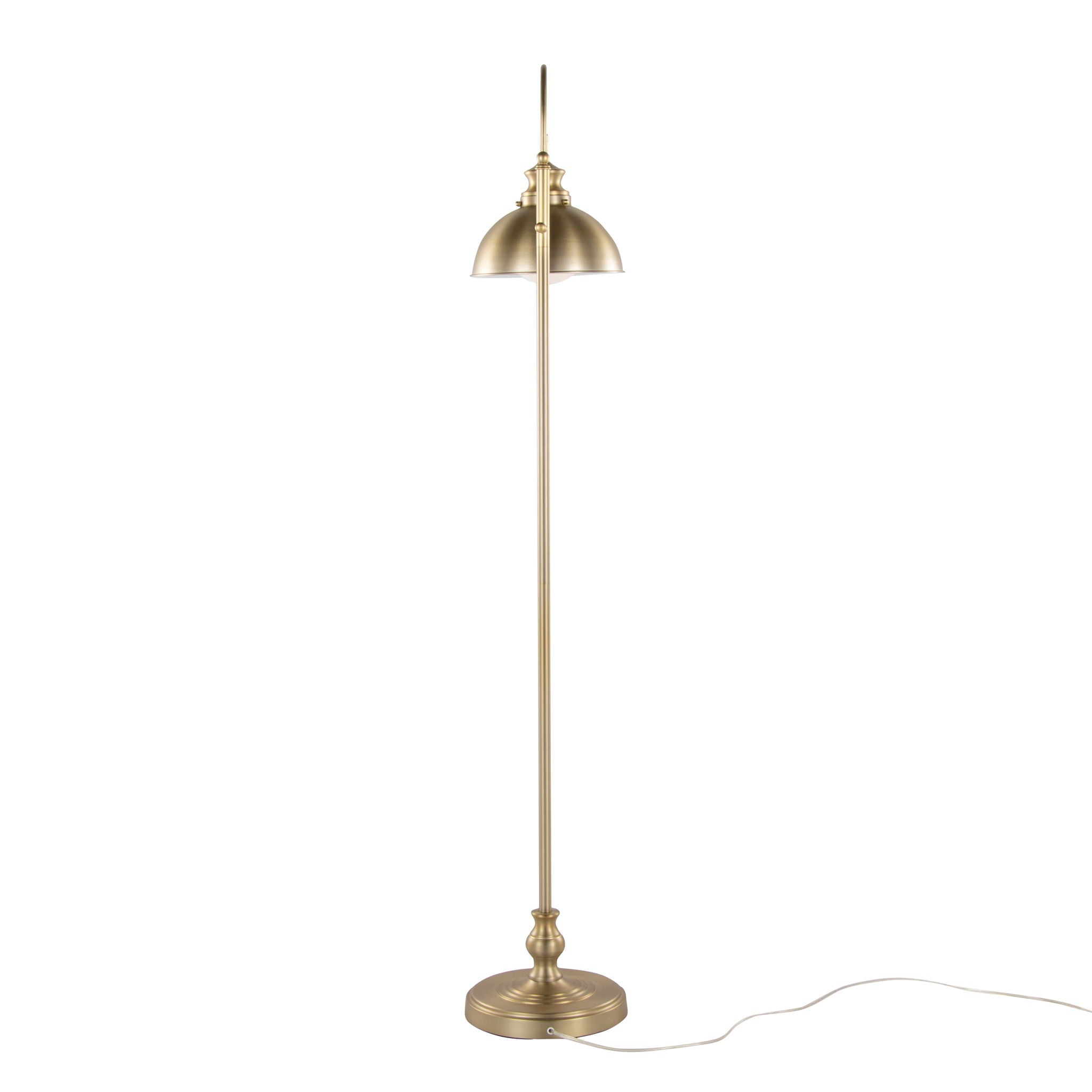 Emery Arc Floor Lamp | Arched Dome Shade Contemporary Floor Lamp