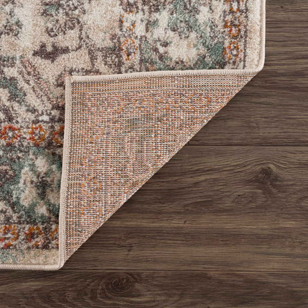 Bolinas Distressed Area Rug | Pink, Red & Blue Tones