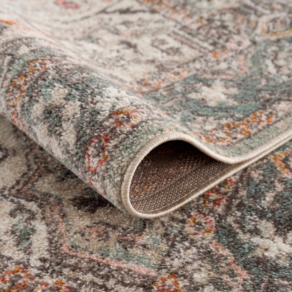 Bolinas Distressed Area Rug | Pink, Red & Blue Tones