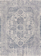 Peeta Gray & Blue Medallion Rug