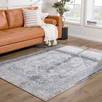 Peeta Gray & Blue Medallion Rug