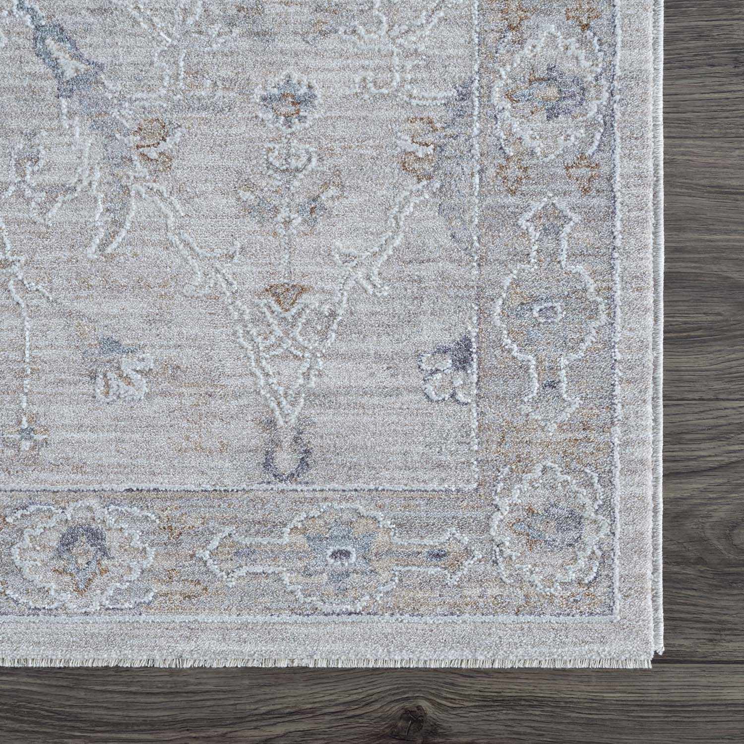 Albuquerque Distressed Area Rug | Beige, Gray & Blue Tones