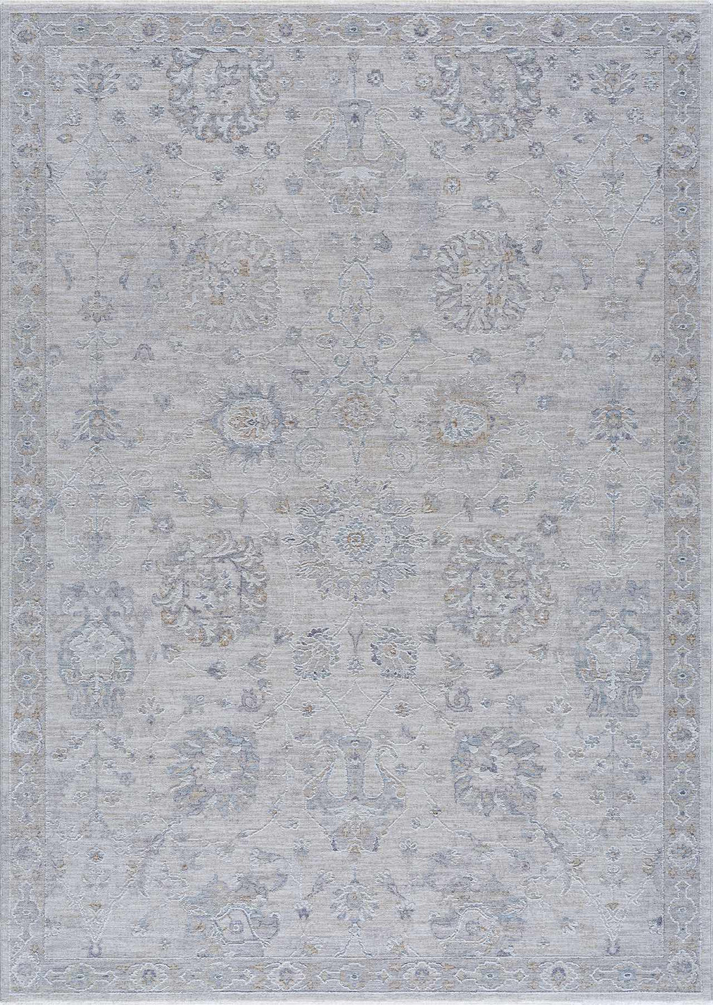 Albuquerque Distressed Area Rug | Beige, Gray & Blue Tones