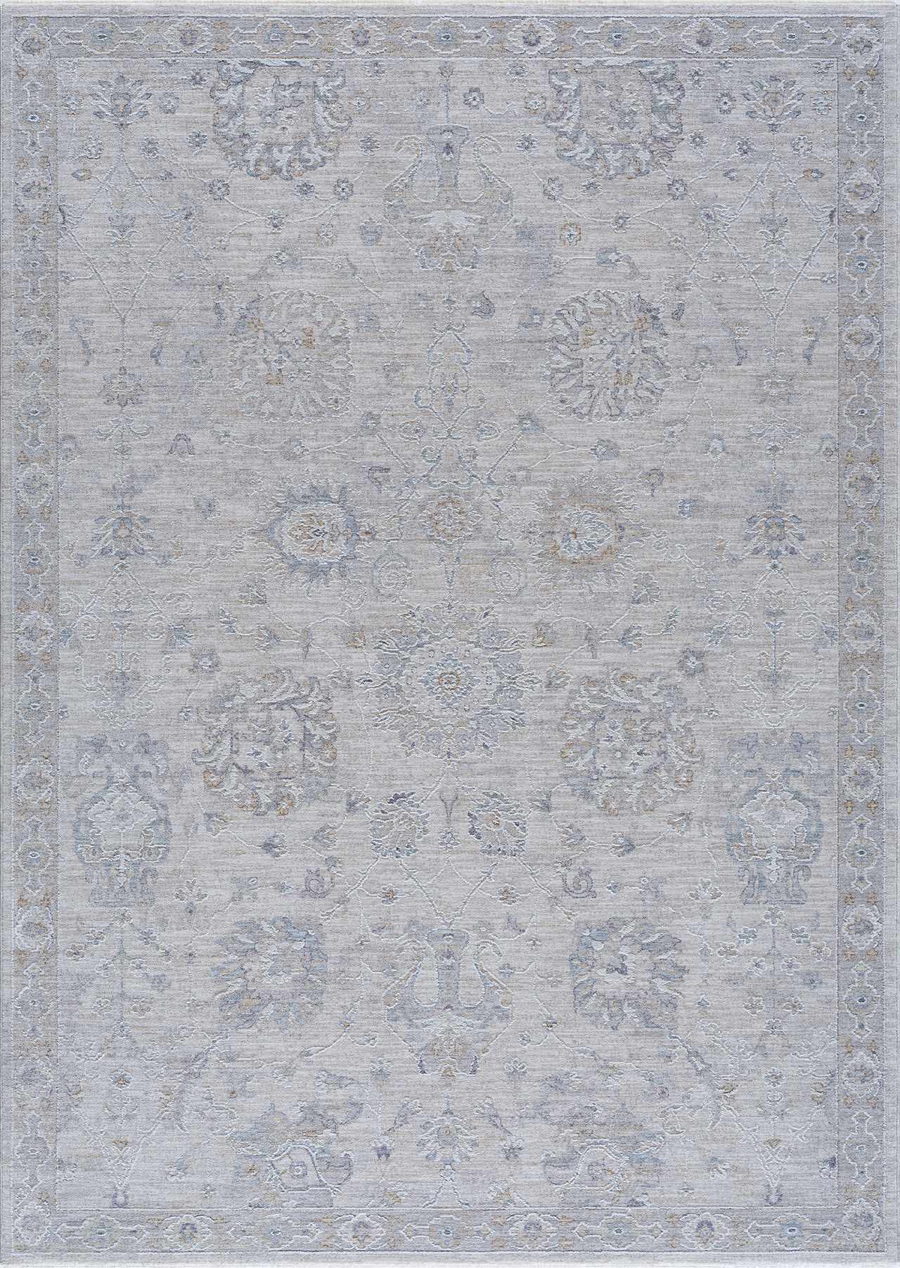 Albuquerque Distressed Area Rug | Beige, Gray & Blue Tones