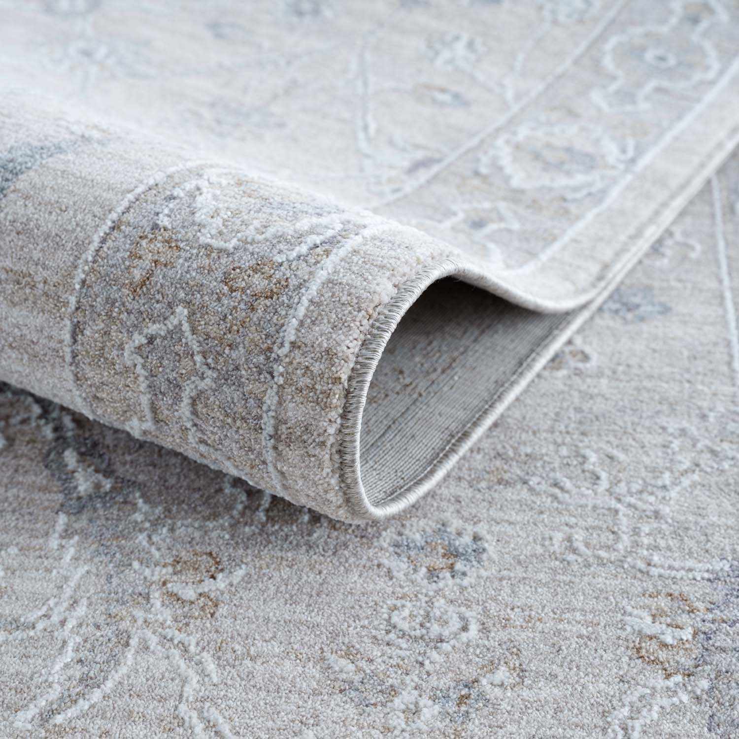 Albuquerque Distressed Area Rug | Beige, Gray & Blue Tones