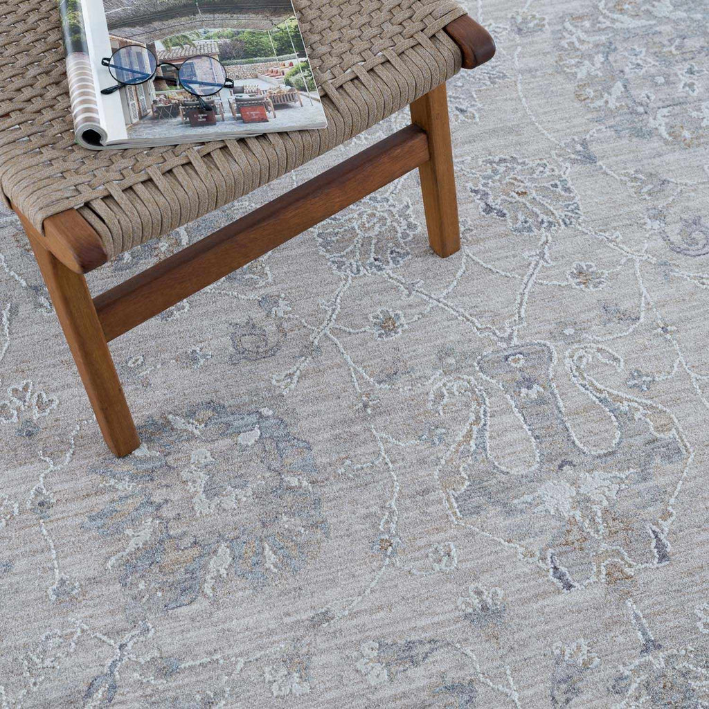 Albuquerque Distressed Area Rug | Beige, Gray & Blue Tones