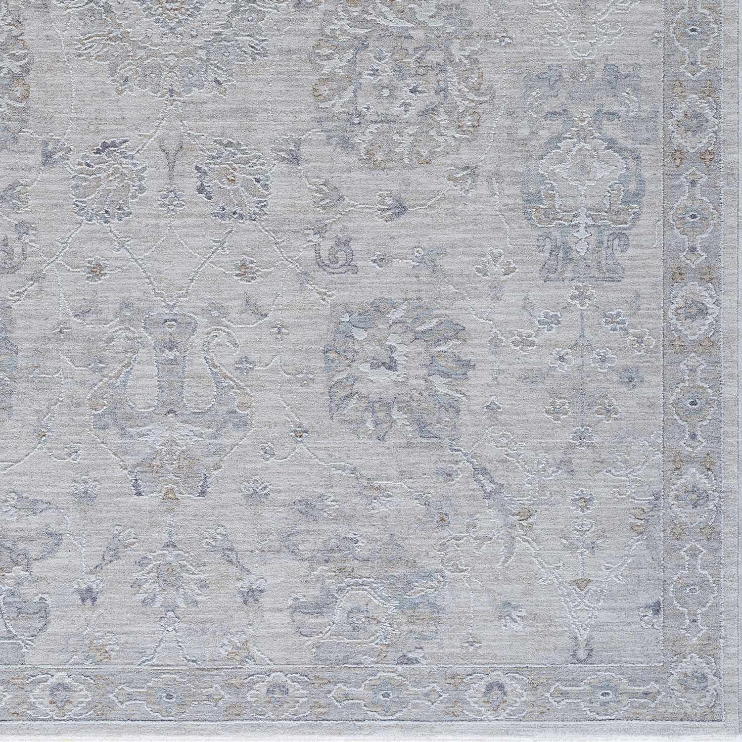 Albuquerque Distressed Area Rug | Beige, Gray & Blue Tones