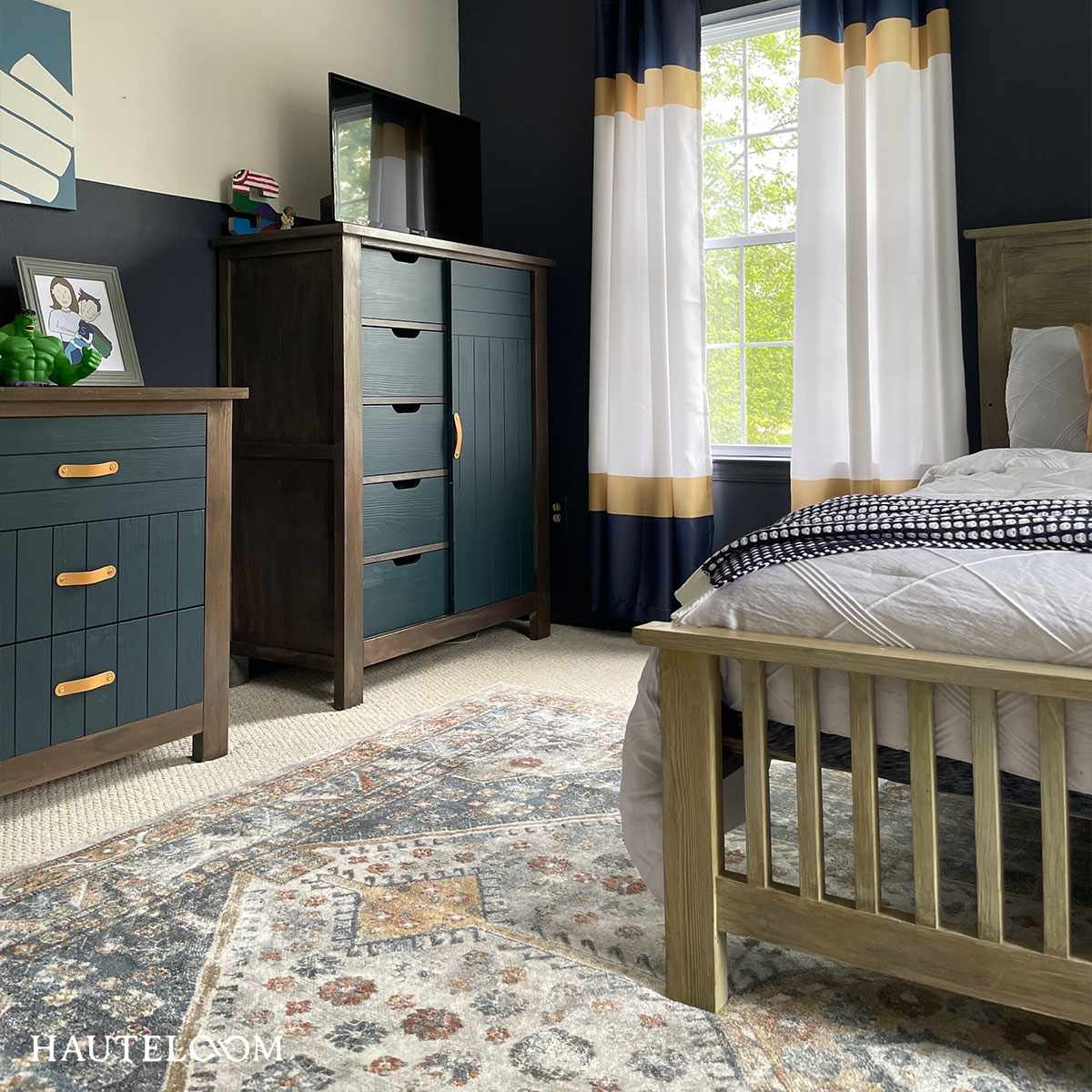 Afya Southwestern Washable Area Rug | Striking Pattern Design