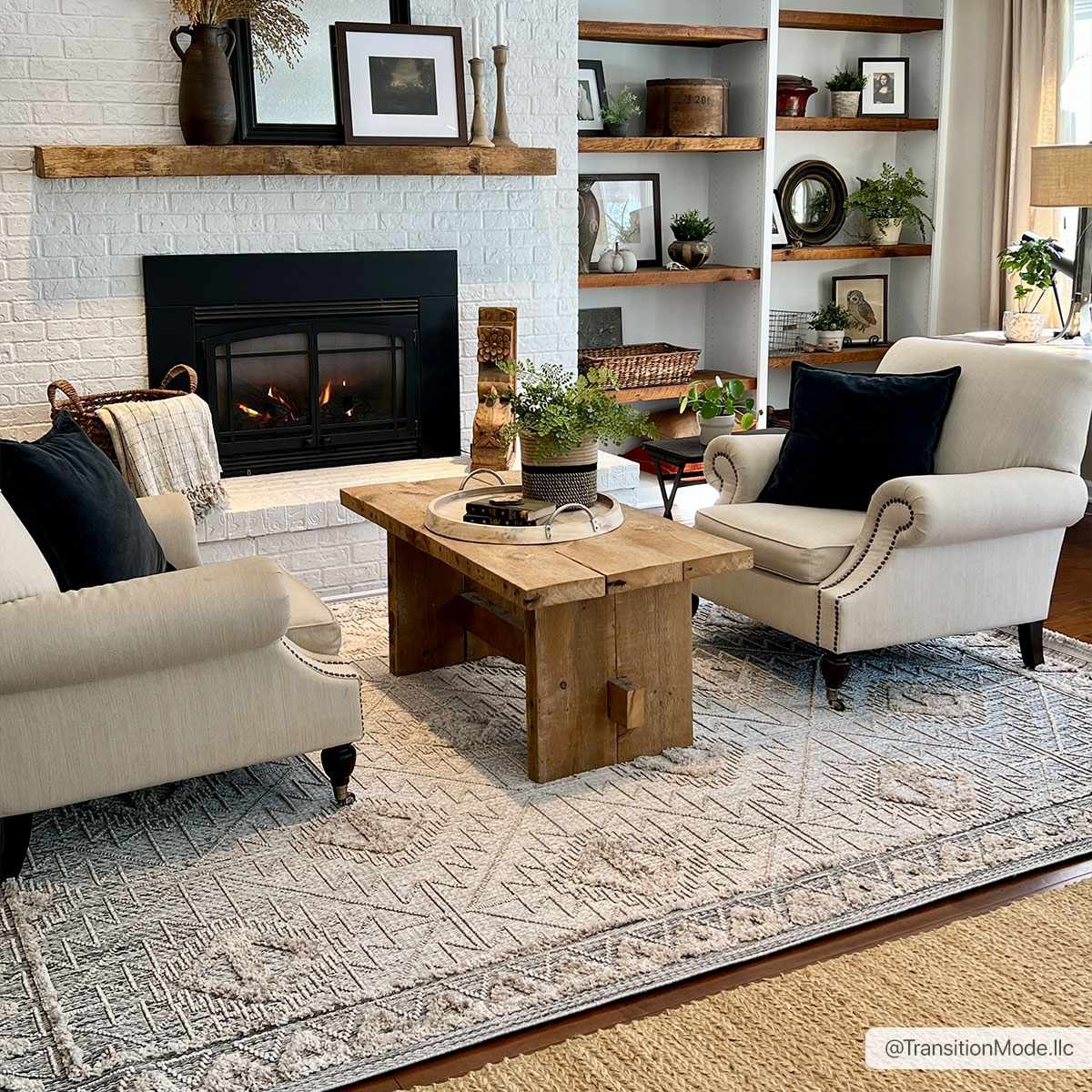 Agoo Aztec-Inspired Area Rug | Neutral Tones