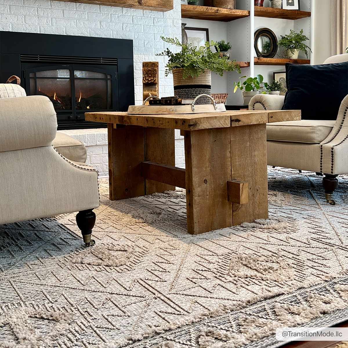 Agoo Aztec-Inspired Area Rug | Neutral Tones