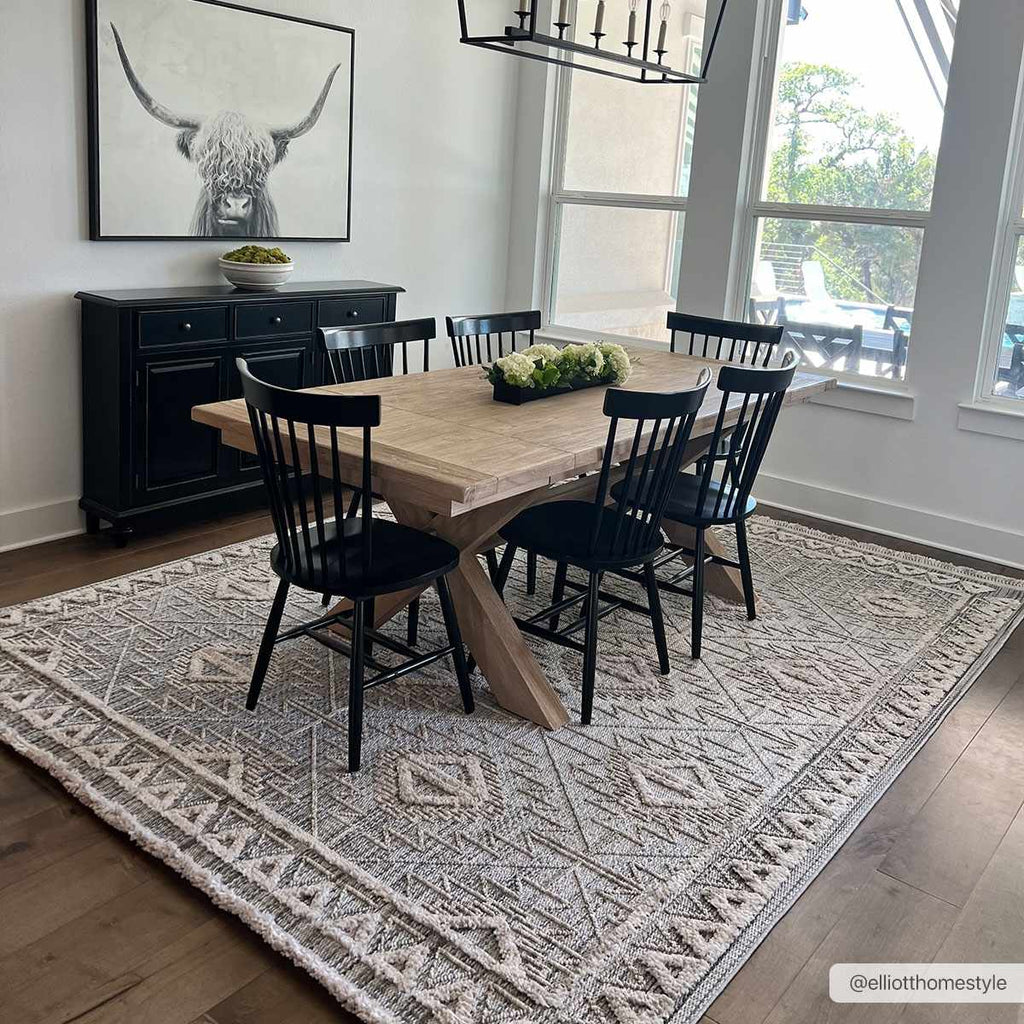 Agoo Aztec-Inspired Area Rug | Neutral Tones