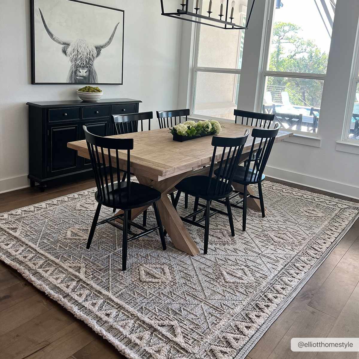 Agoo Aztec-Inspired Area Rug | Neutral Tones