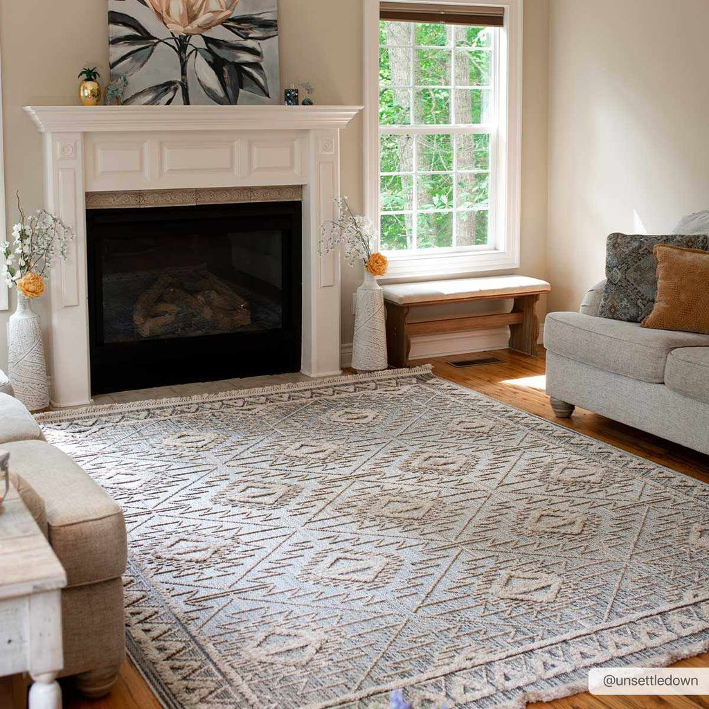 Agoo Aztec-Inspired Area Rug | Neutral Tones
