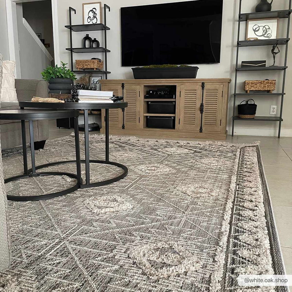 Agoo Aztec-Inspired Area Rug | Neutral Tones