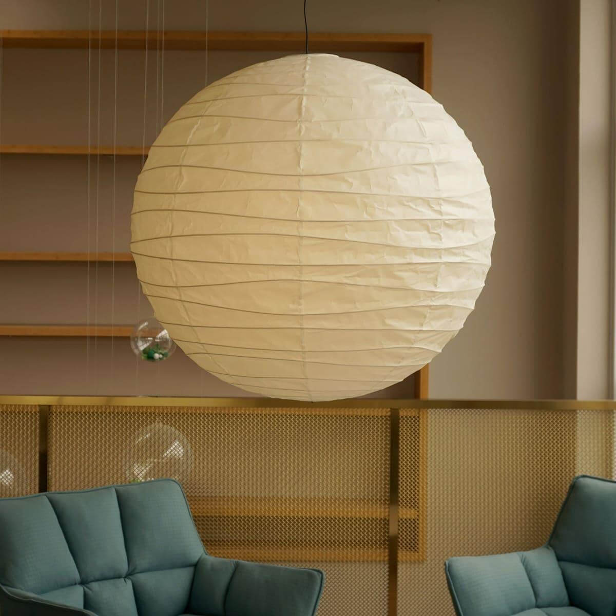 Akari D Series Pendant Lamp | Noguchi-Style Washi Paper & Bamboo Pendant Light – Vinlighting
