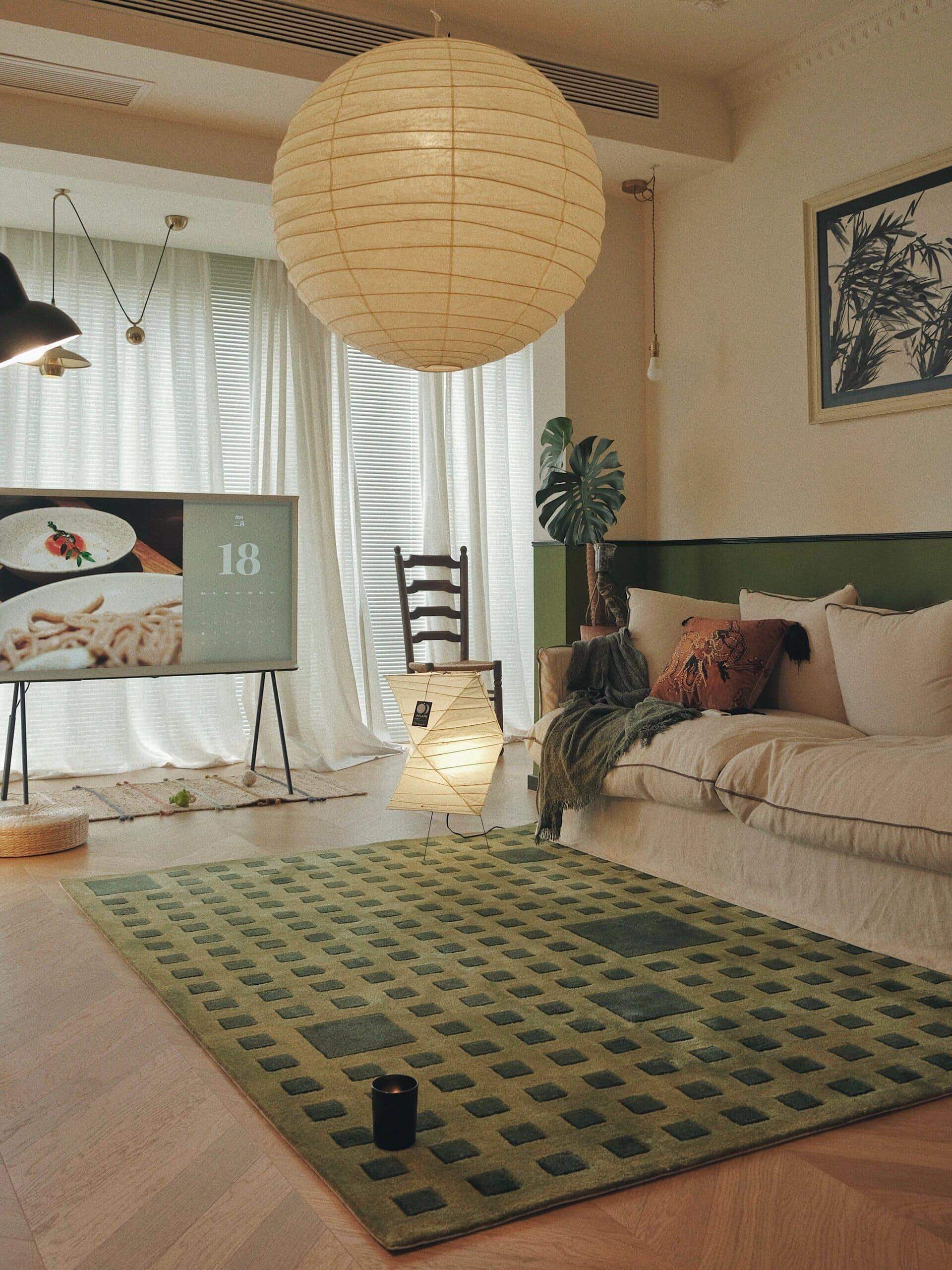 Akari D Series Pendant Lamp | Noguchi-Style Washi Paper & Bamboo Pendant Light – Vinlighting